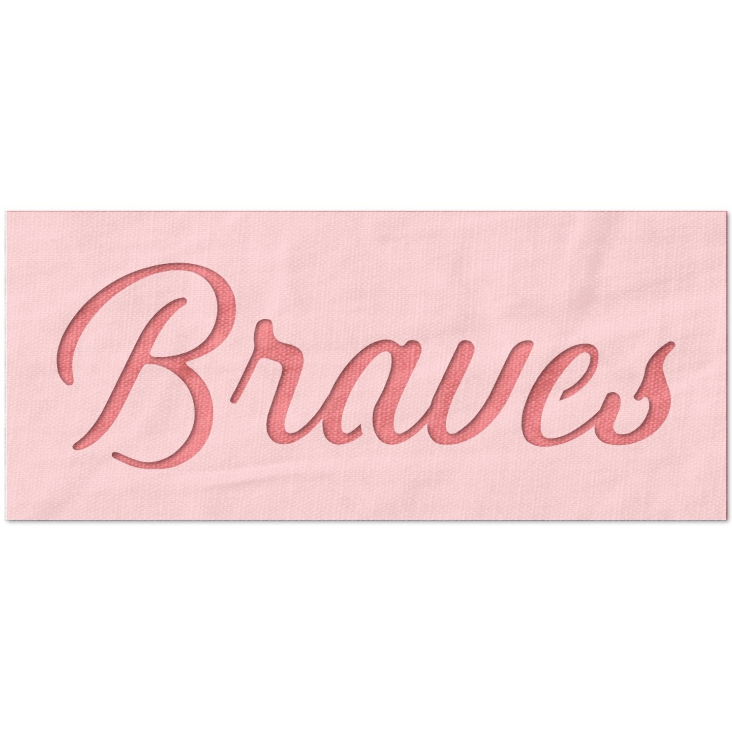 Braves Script Stencil
