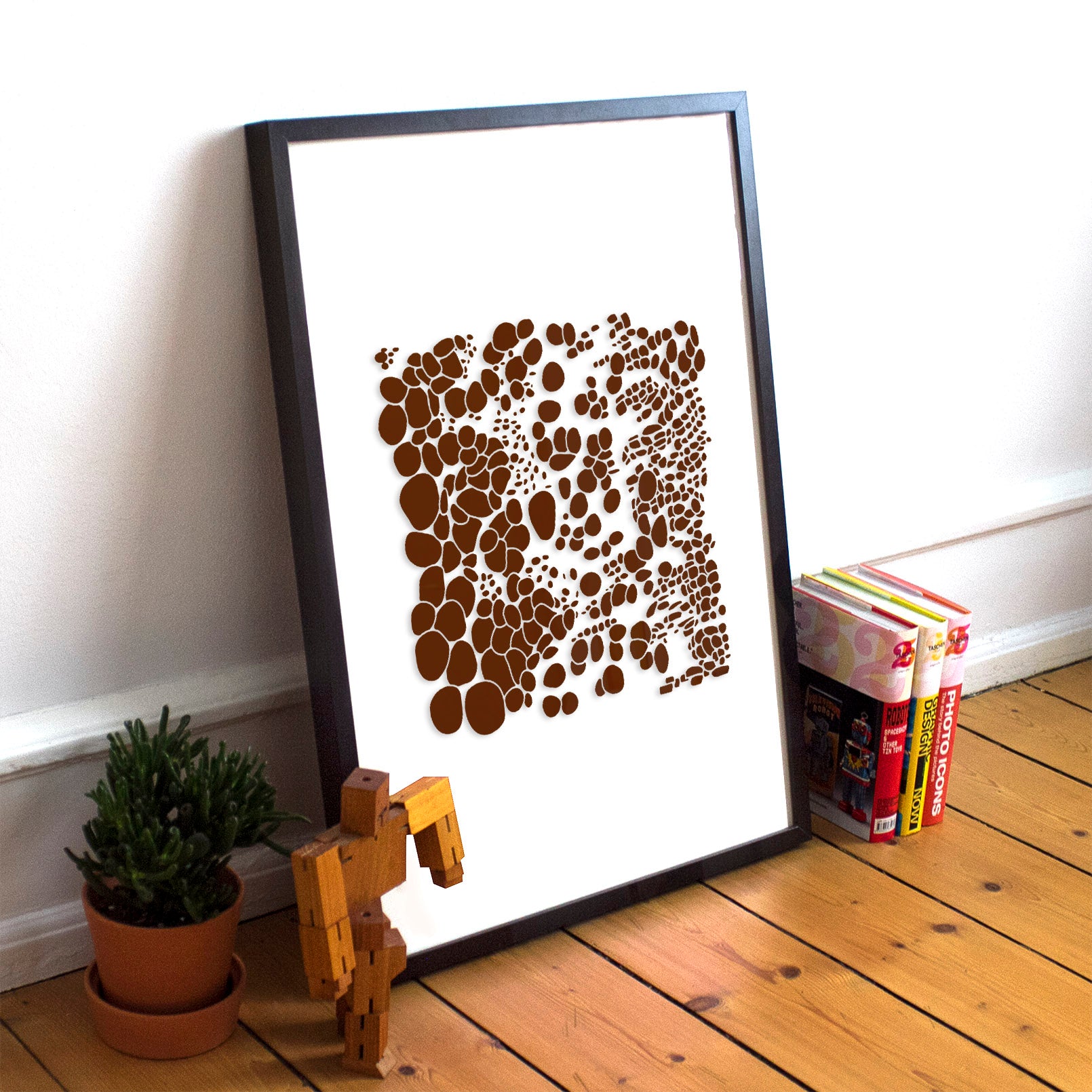 Cell Blobs Stencil on Canvas