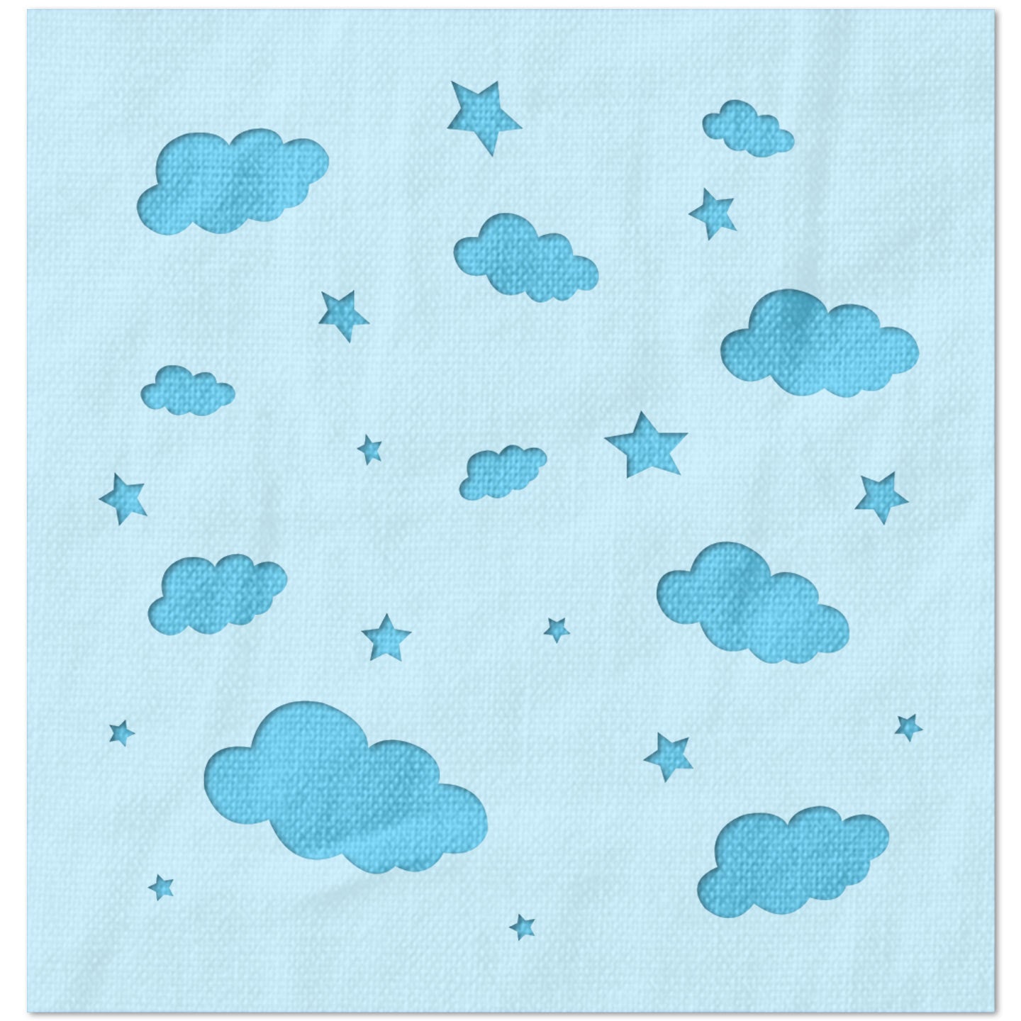 Clouds and Stars Pattern Stencil