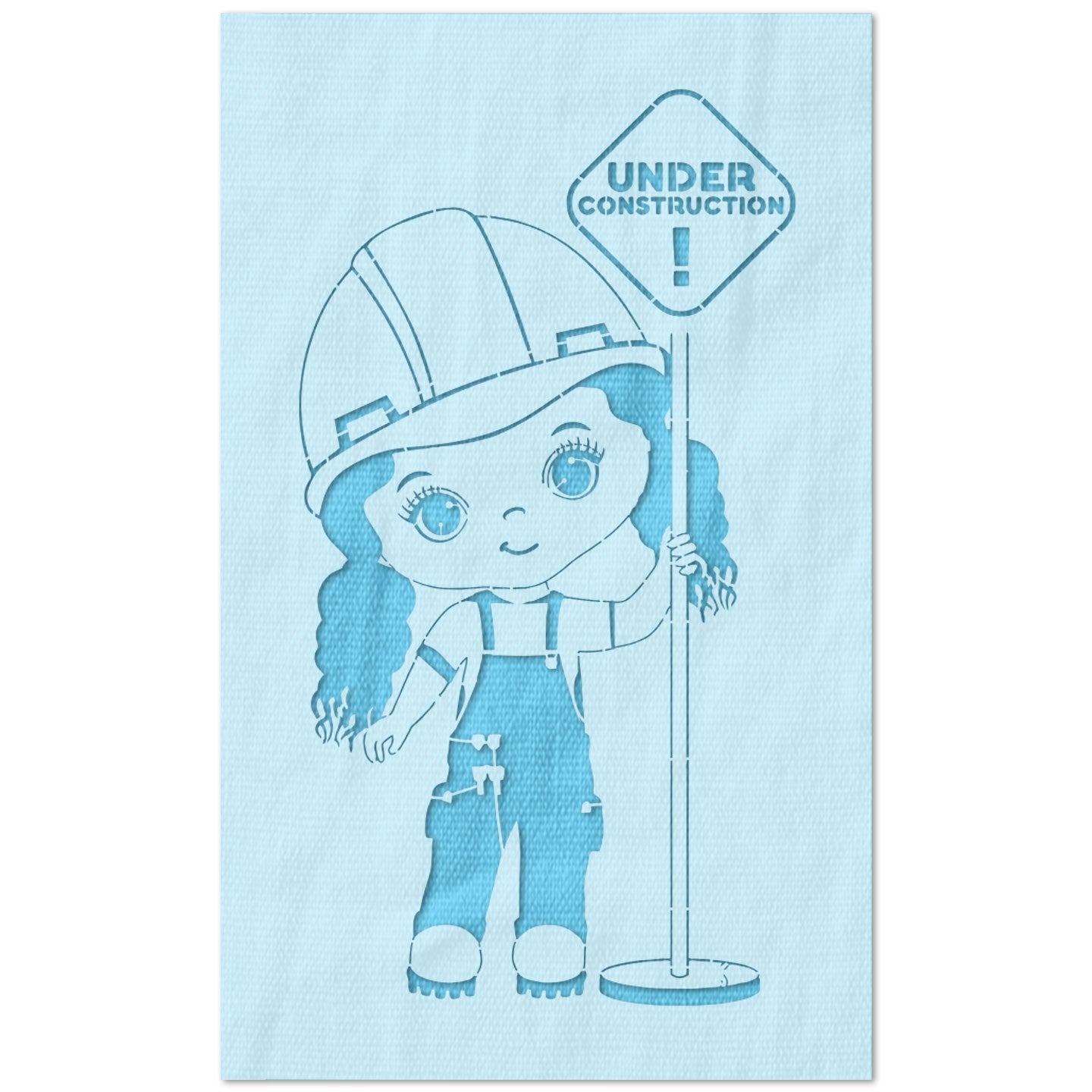 Construction Construction Girl Stencil