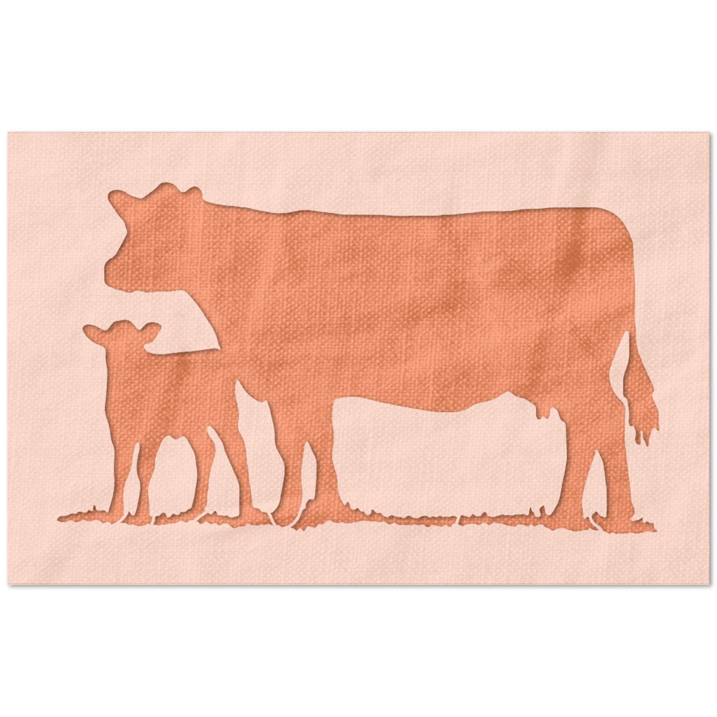 Cow with Calf Stencil
