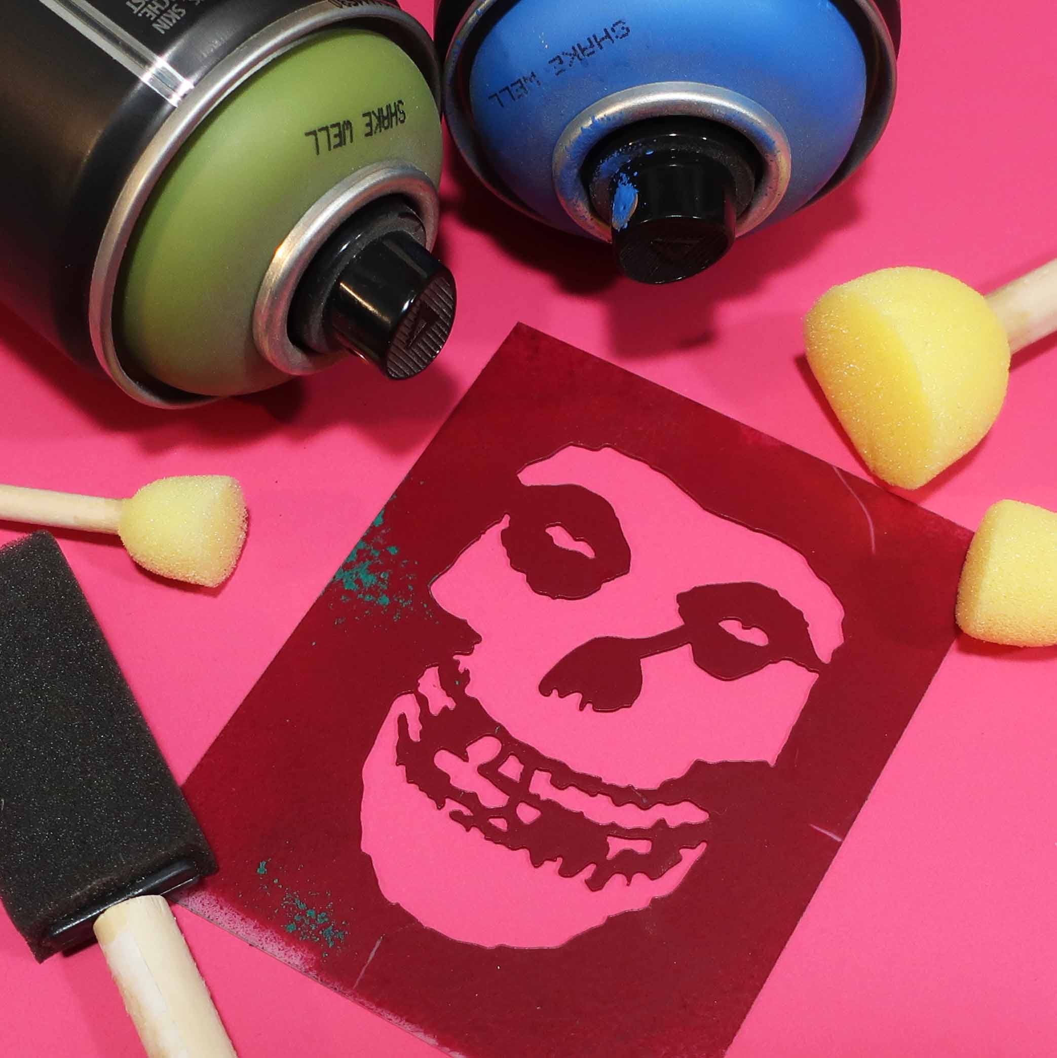 Misfits Crimson Ghost Skull Stencil