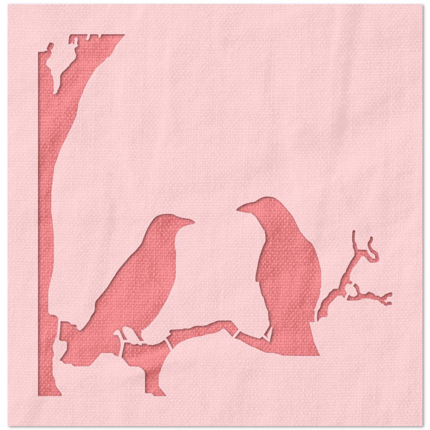 Crows on the Branch Stencil