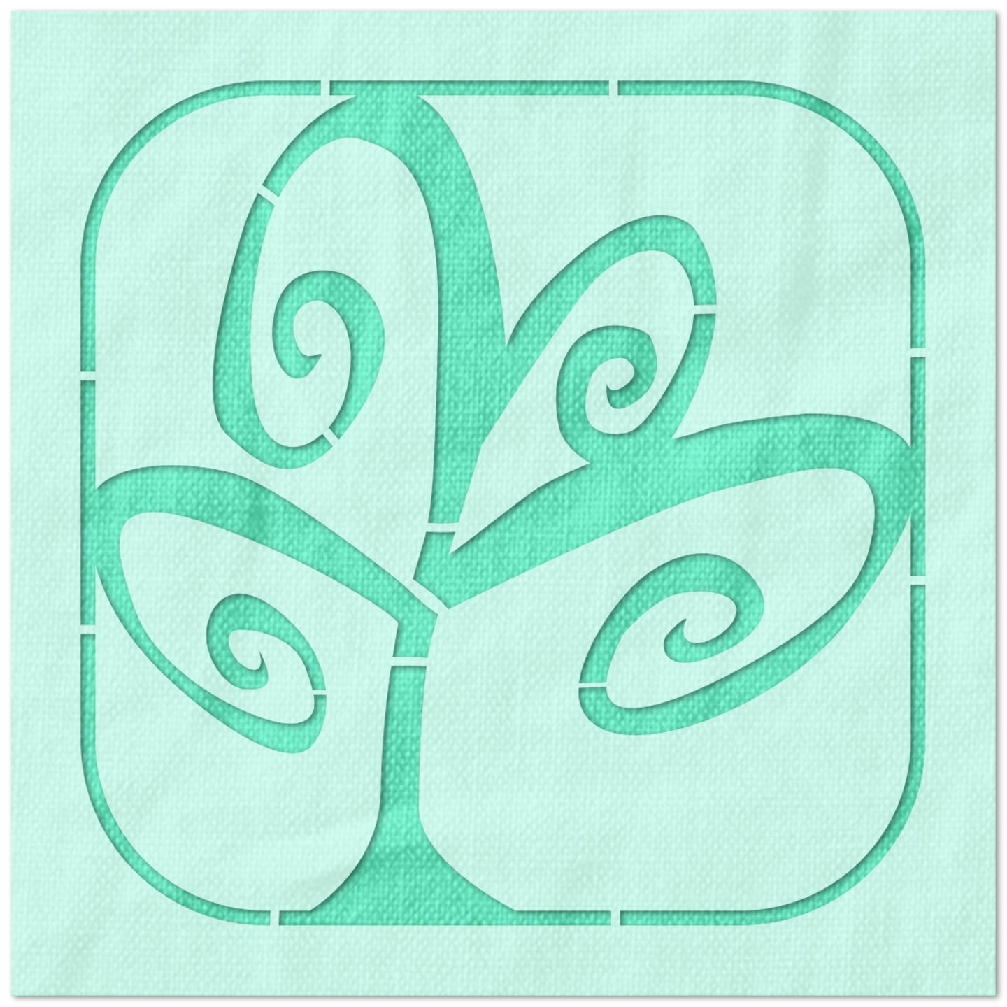 Curl Tree Stencil