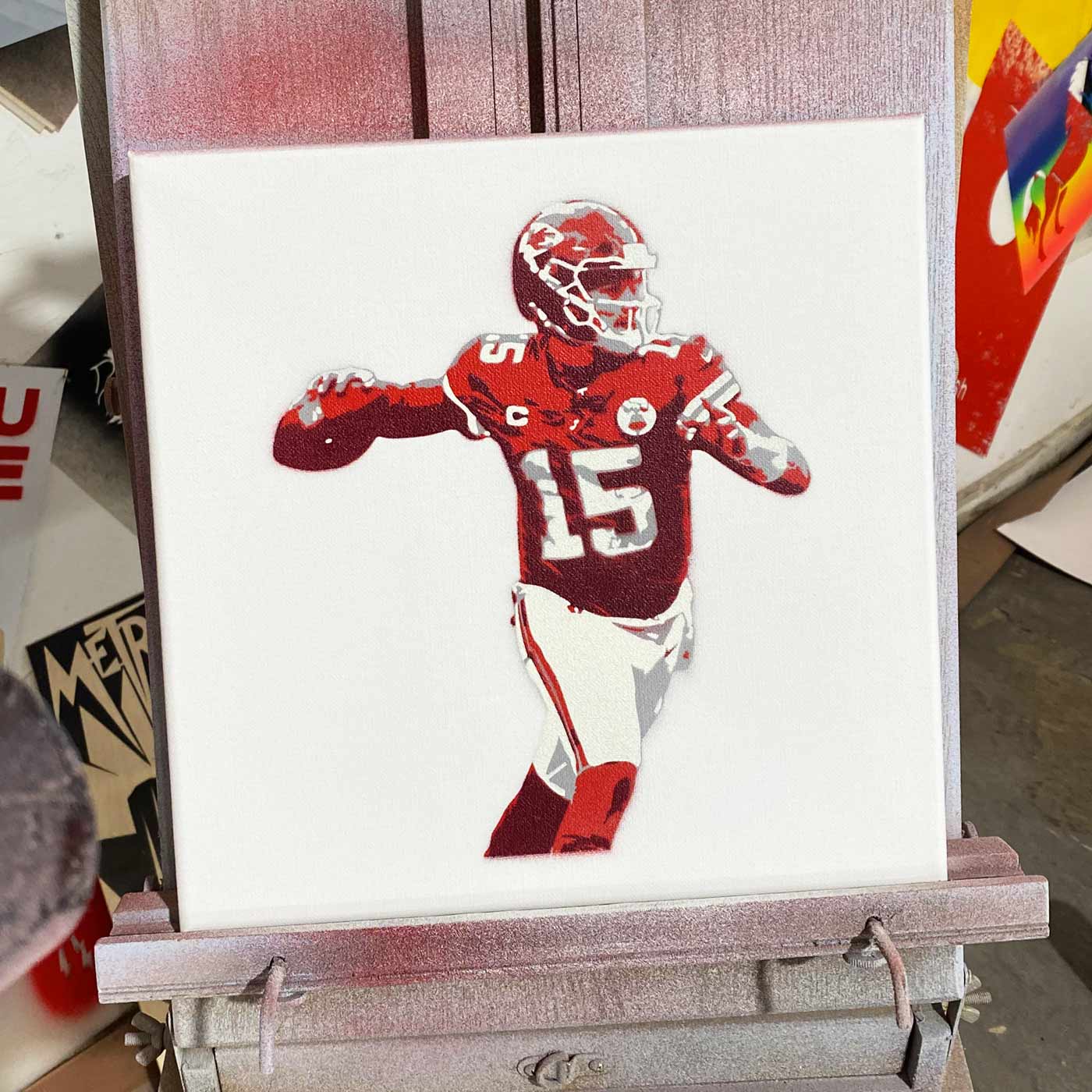 Patrick Mahomes Painted Canvas