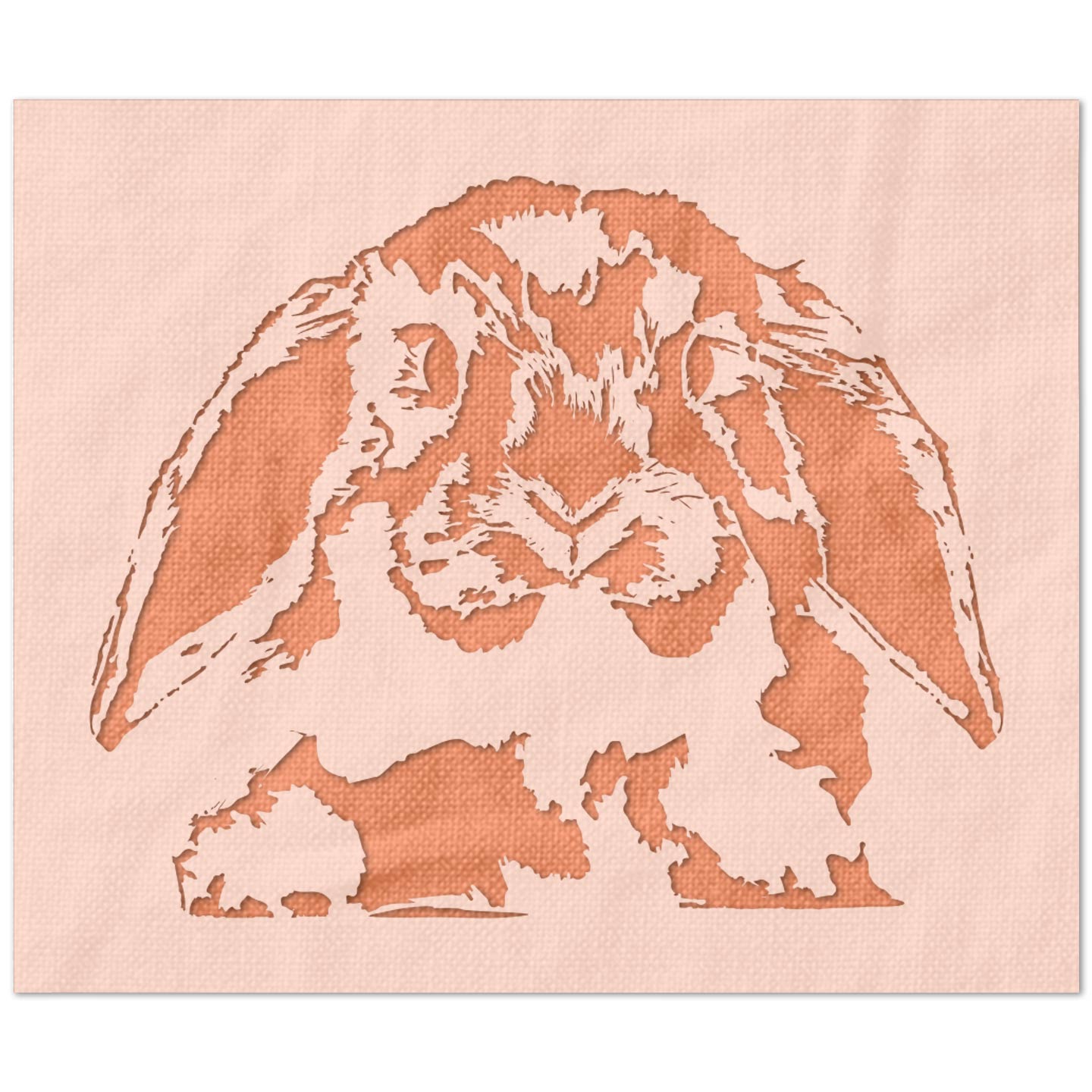 Cute Pet Rabbit Stencil