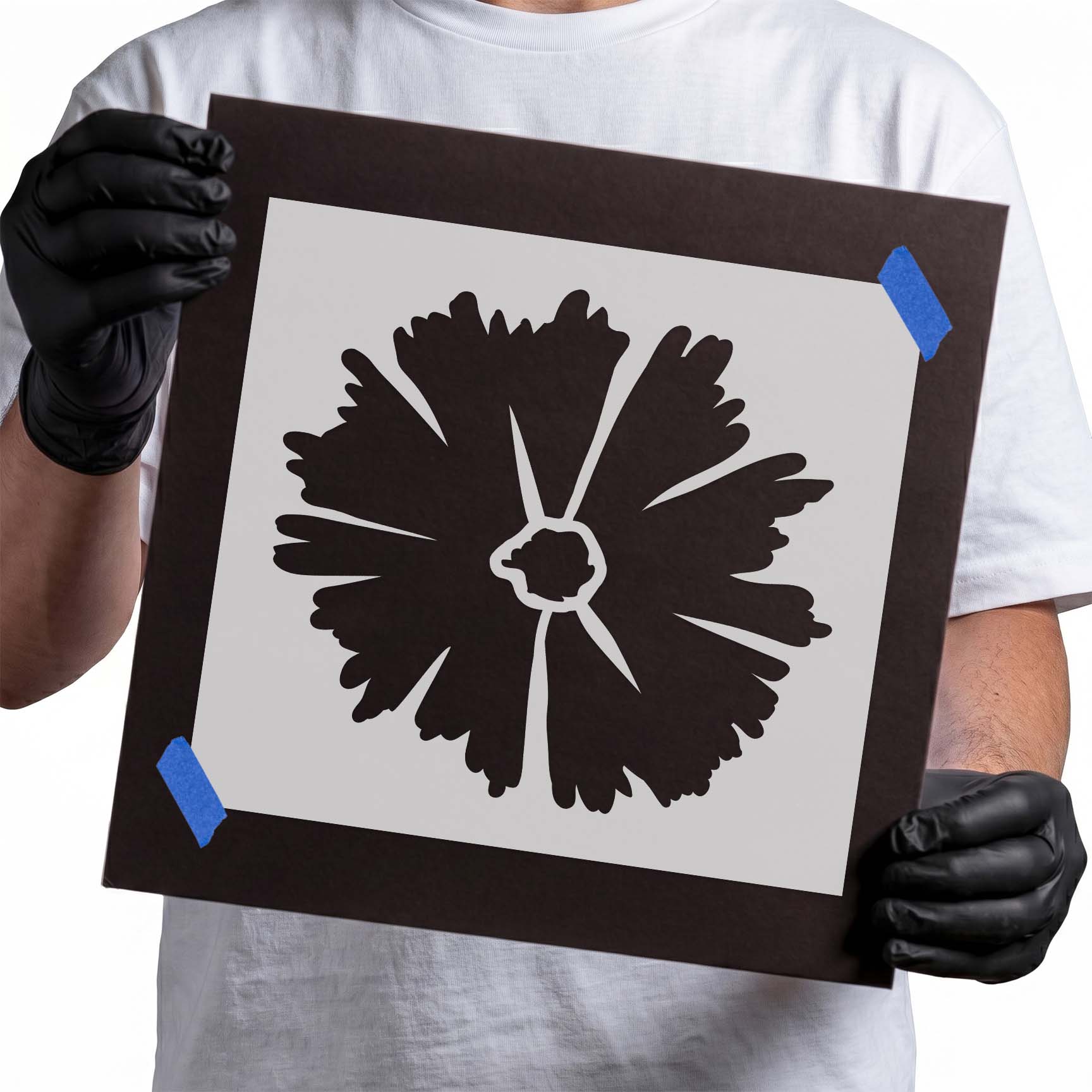Detailed Flower Stencil