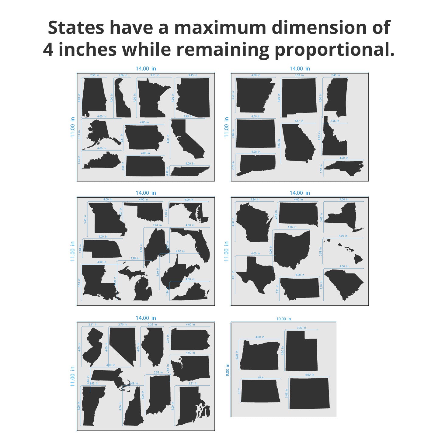 USA 50 States Stencil Kit