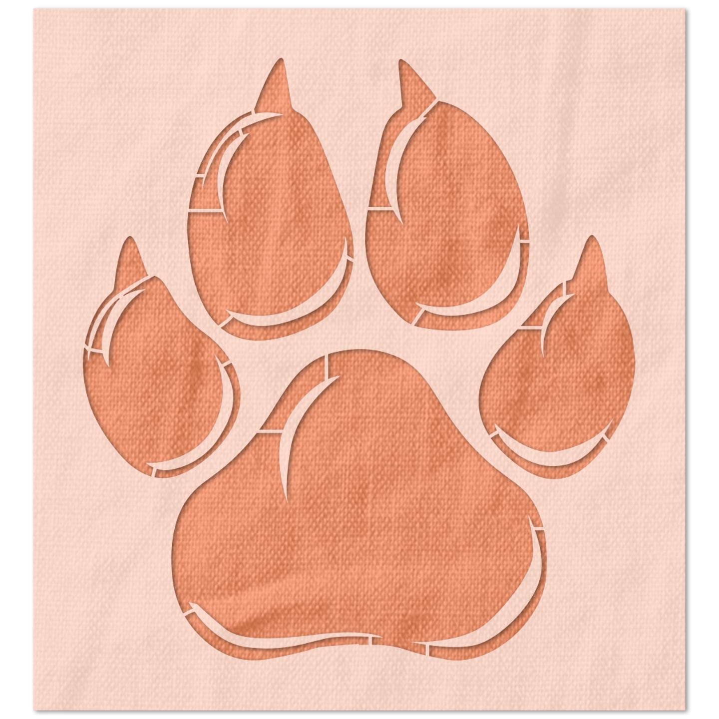 Dog Paw Print Stencil