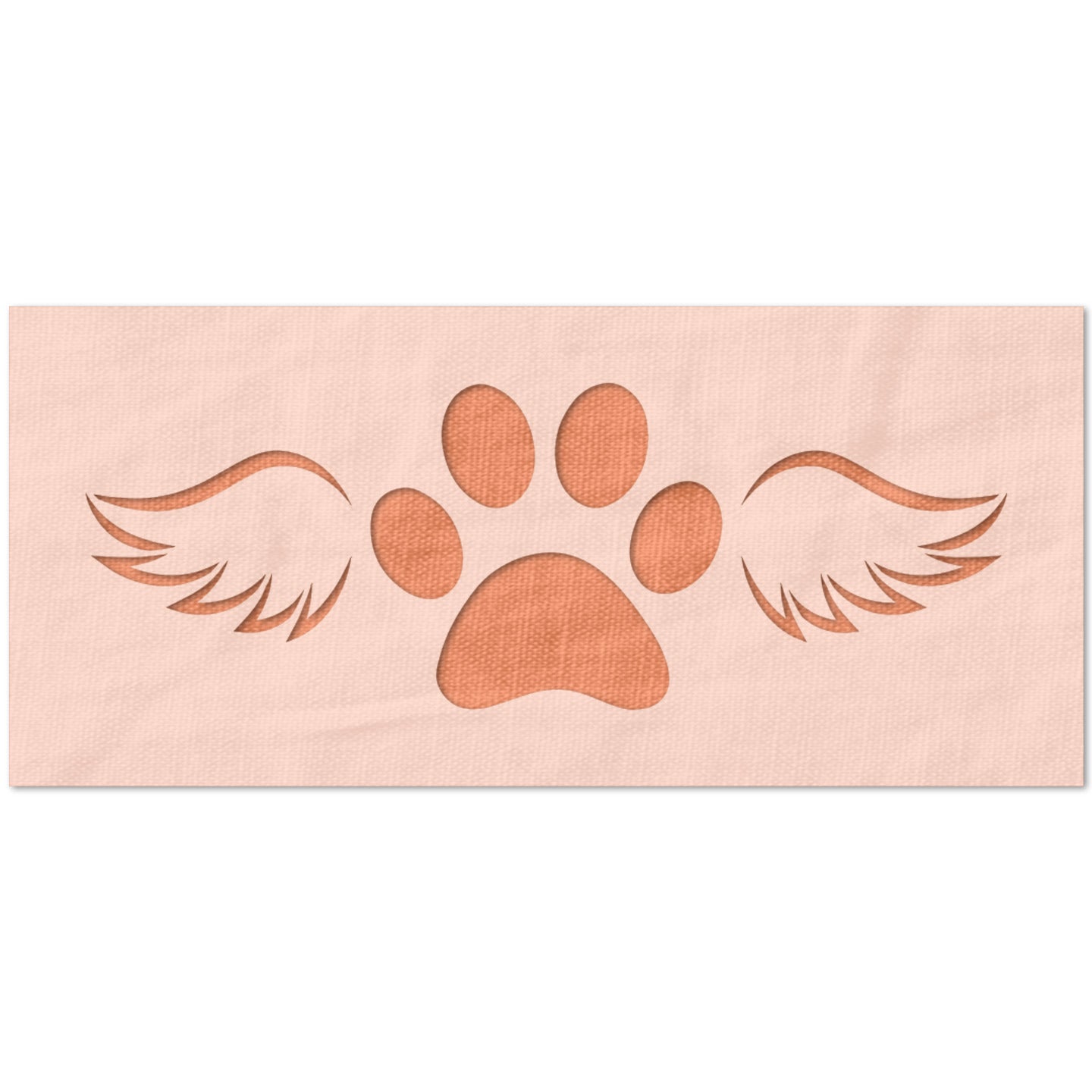 Dog Paw with Wings Stencil