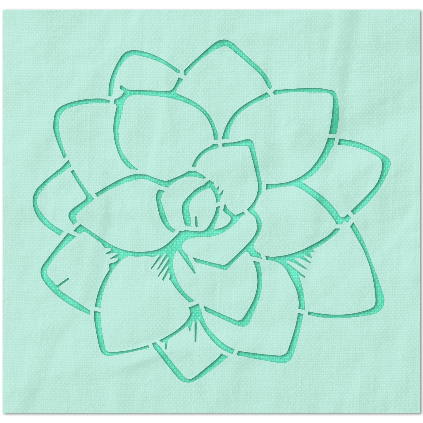Echeveria Succulent Stencil