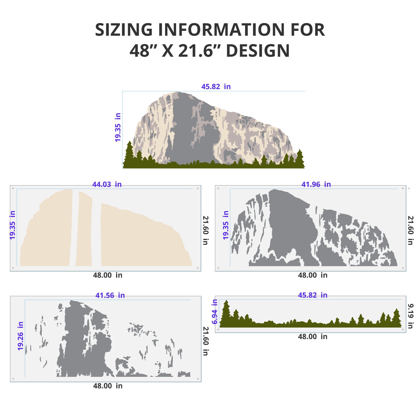 El Capitan Mural Stencil Sizing