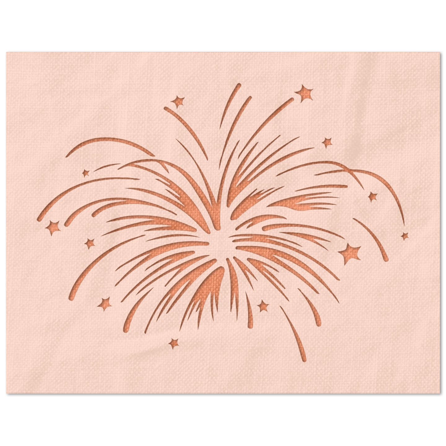 Exploding Fireworks Stencil