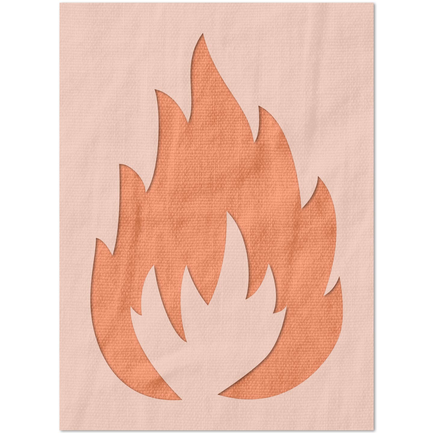 Flammable Symbol Stencil