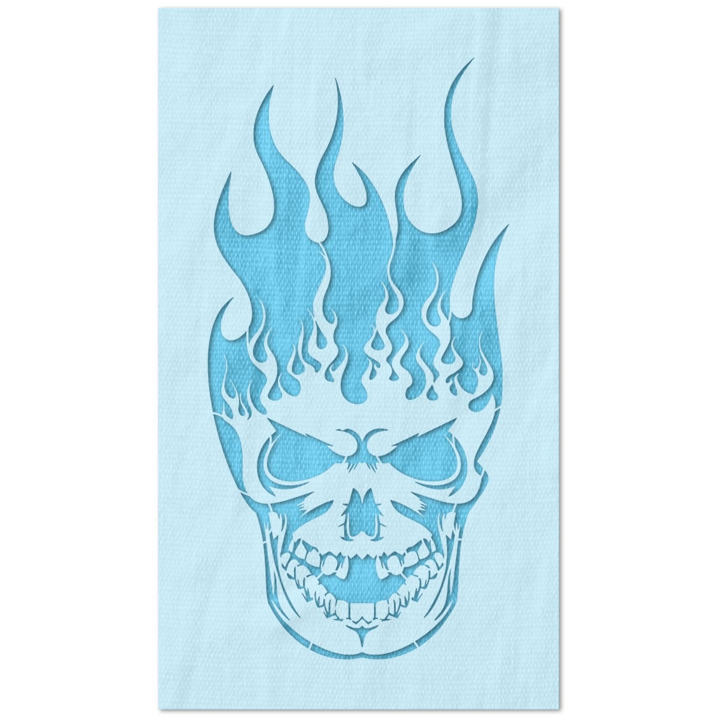 Flamming Skull Stencil