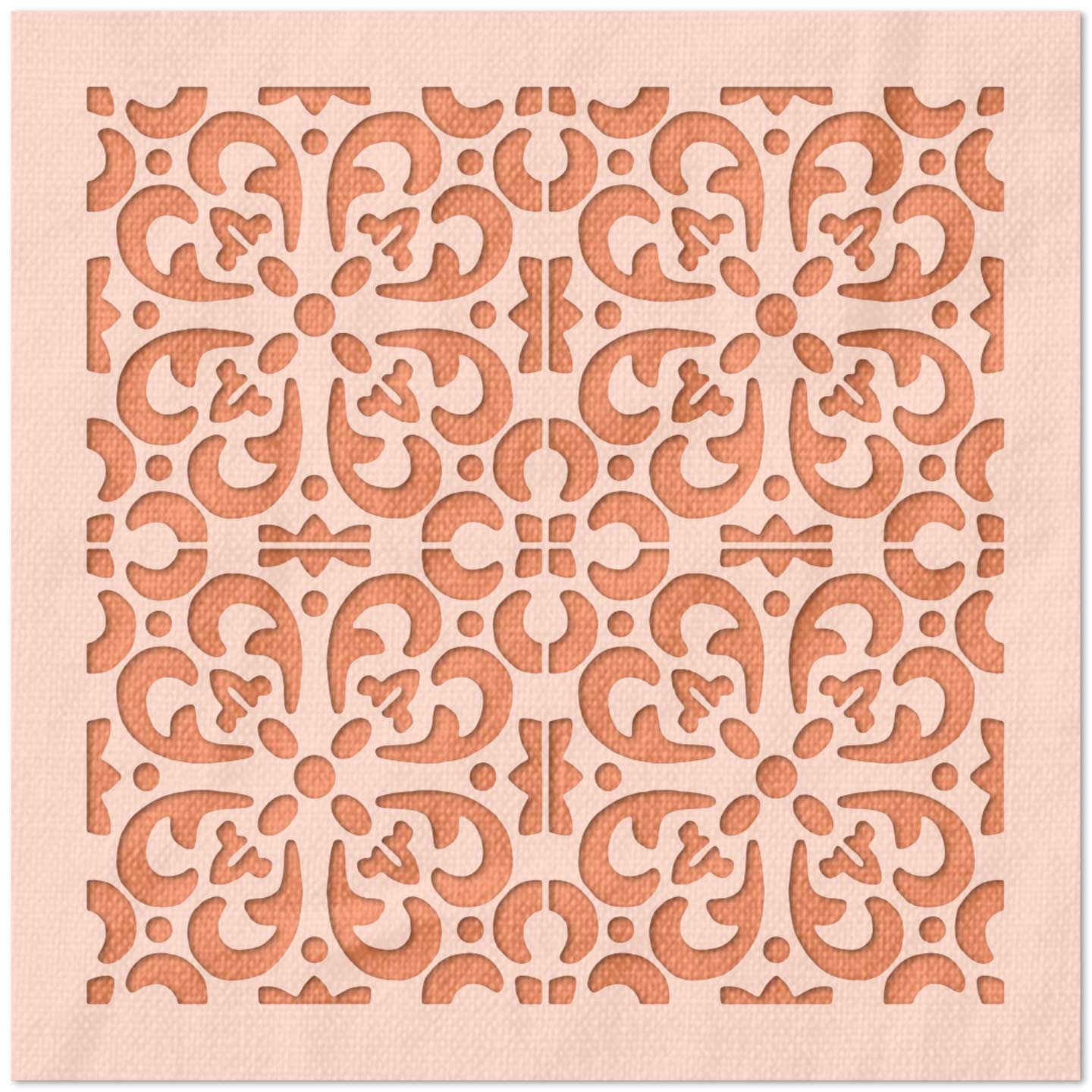 Flower Tile Pattern Stencil