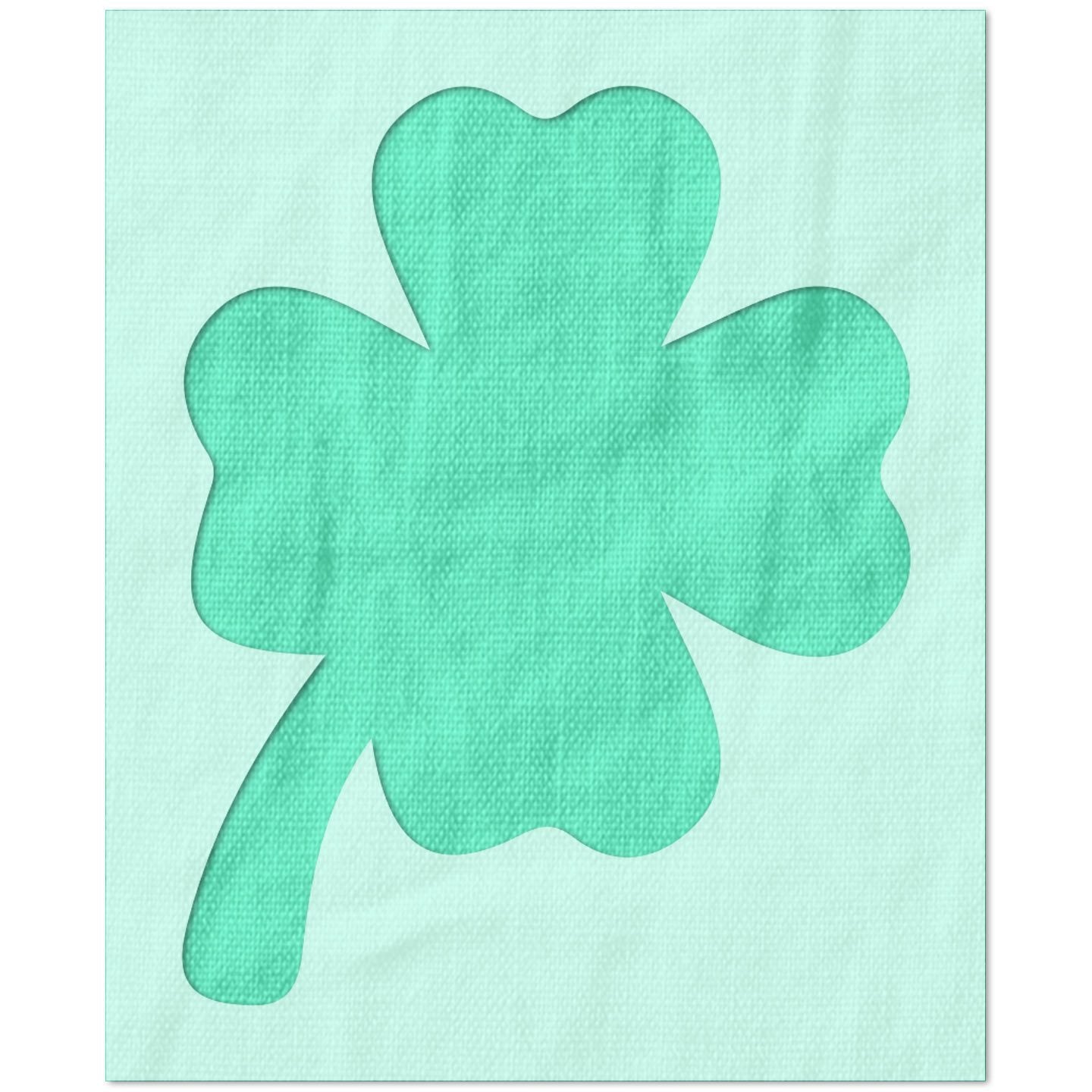 Four Leaf Clover Casino Symbol Stencil