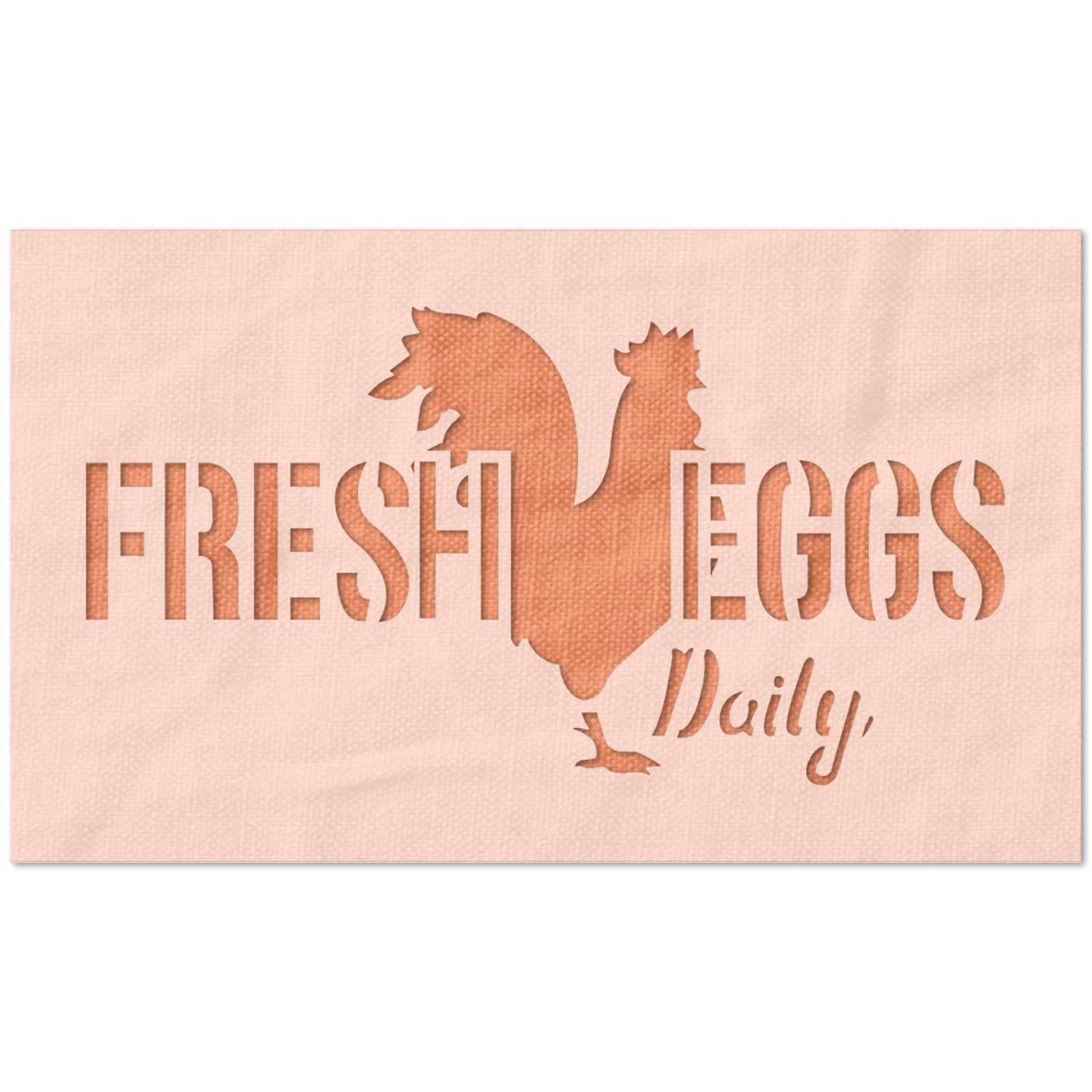 Fresh Eggs Daily Sign Stencil