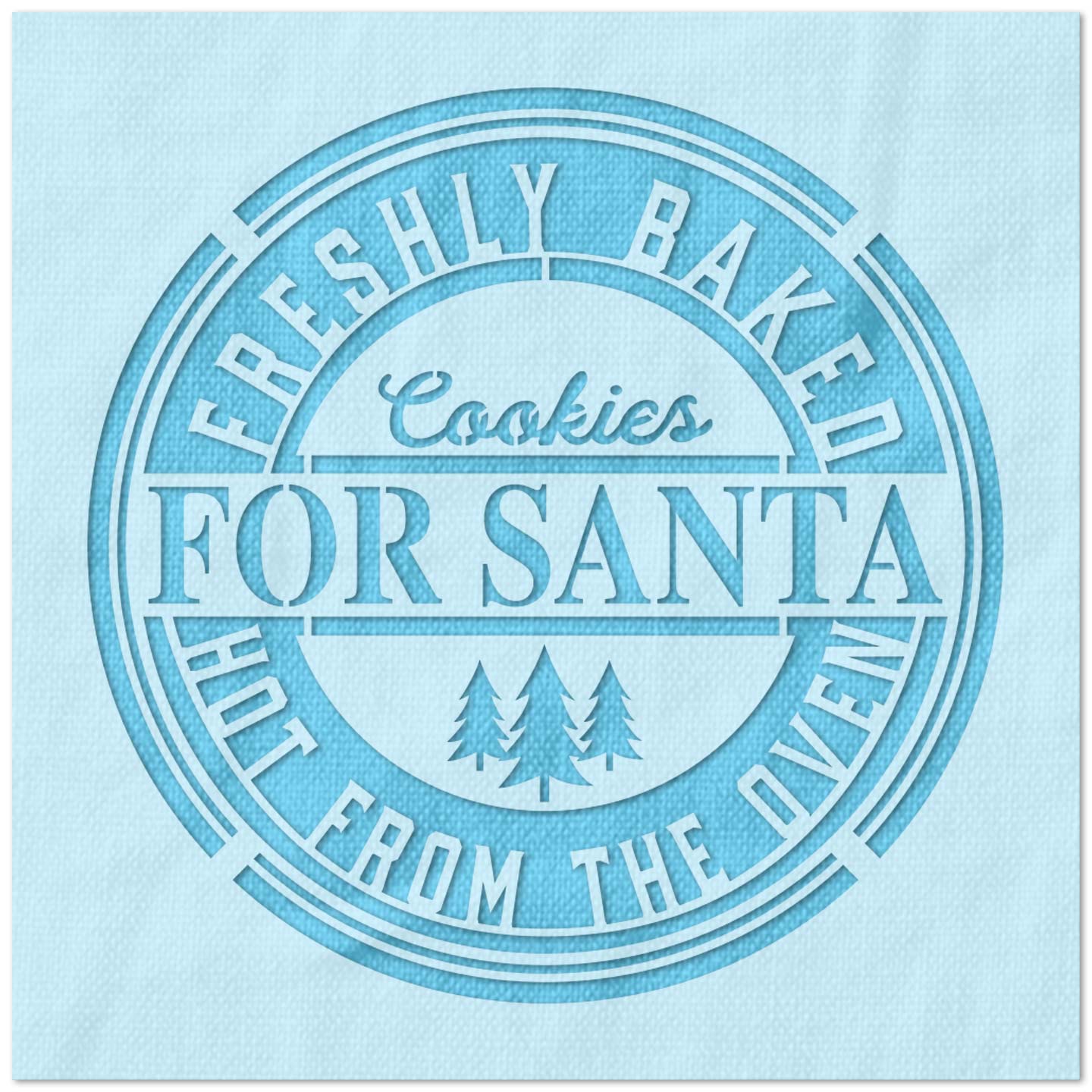 Freshly Baked Cookies for Santa Stencil