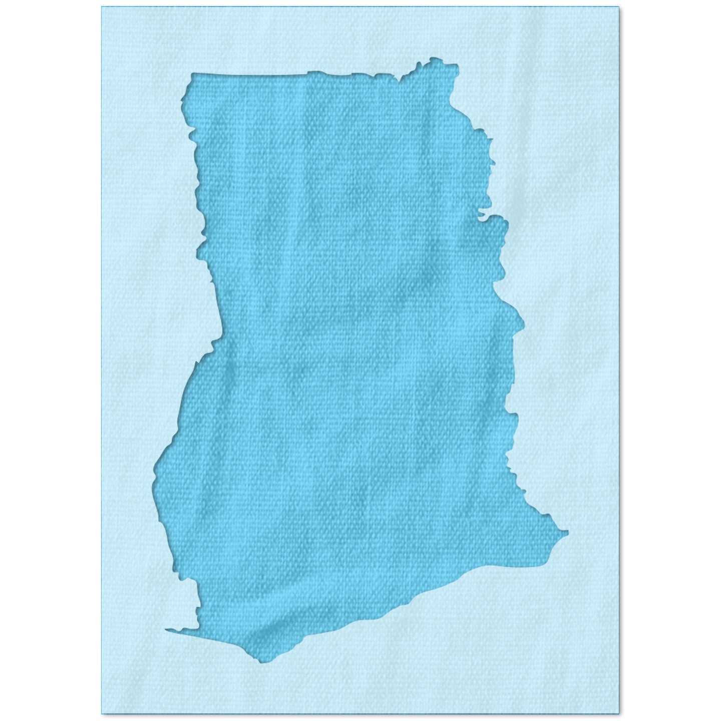 Shape of Ghana Stencil