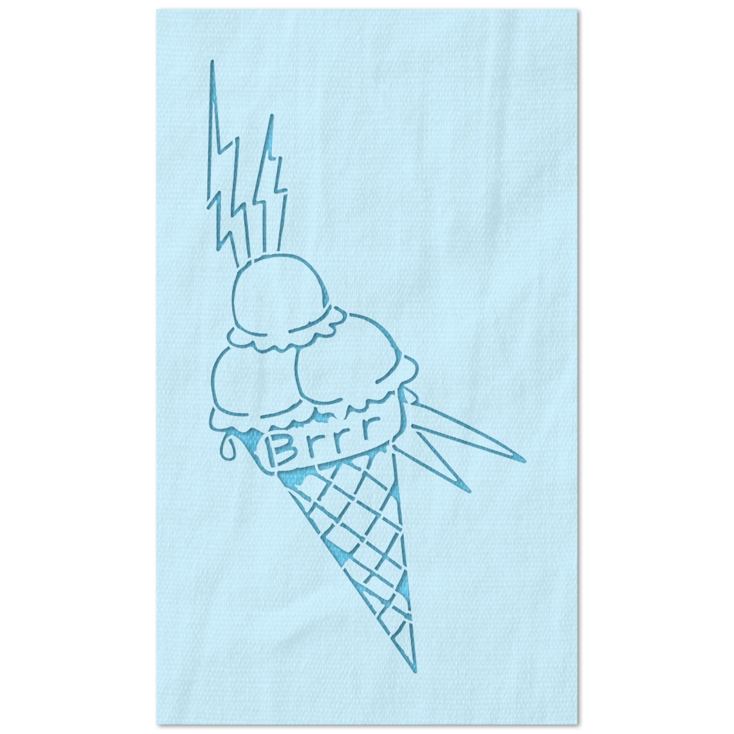 Gucci Mane Brrr Ice Cream Cone Tattoo Stencil