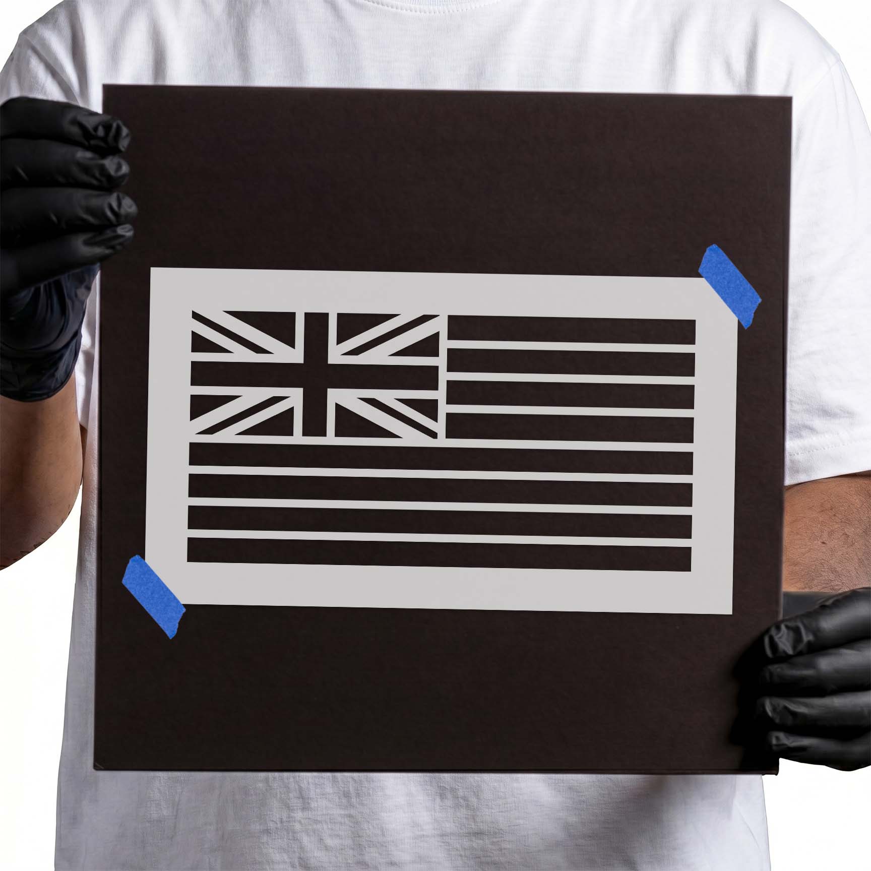 Hawaii State Flag Stencil