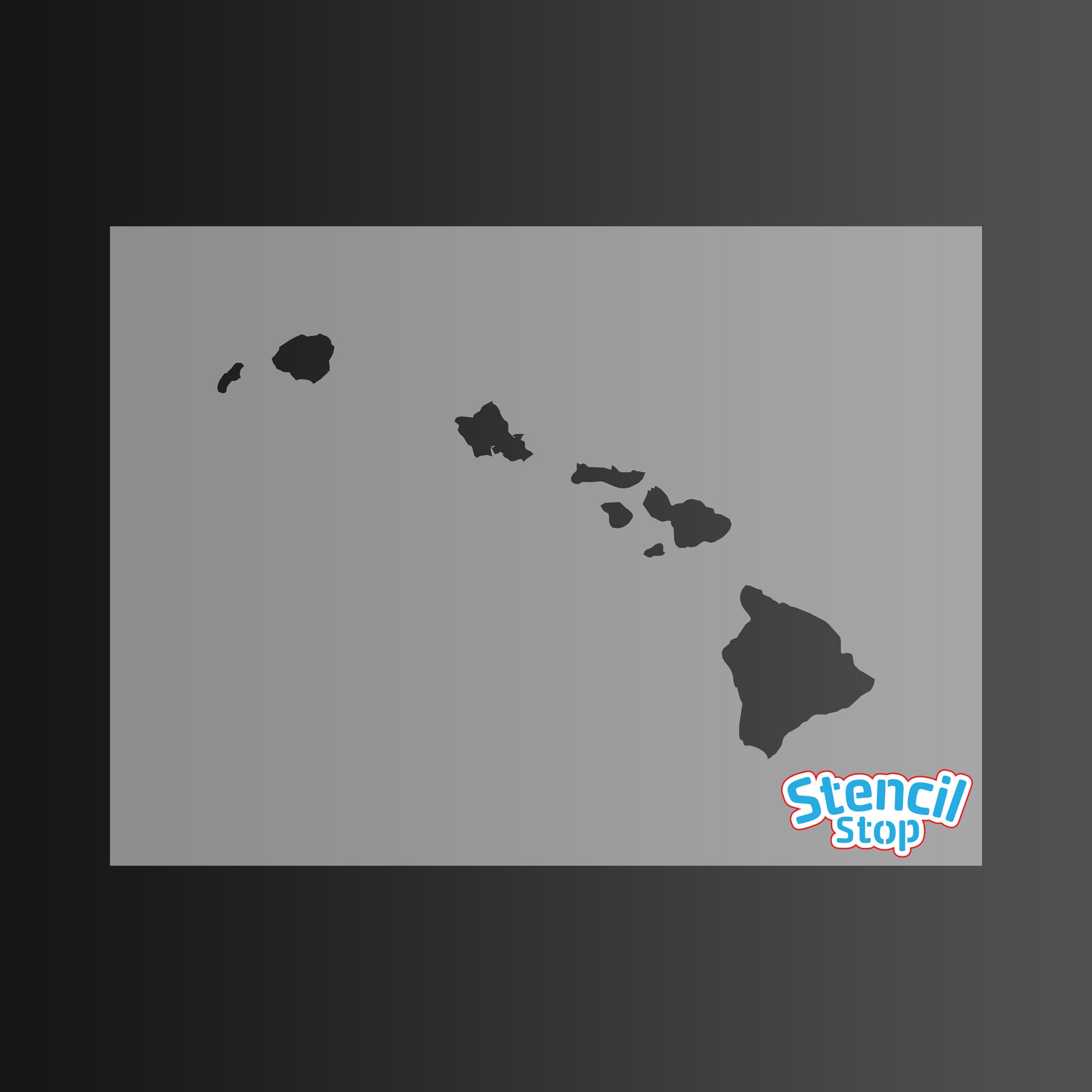 State of Hawaii Shape Stencil