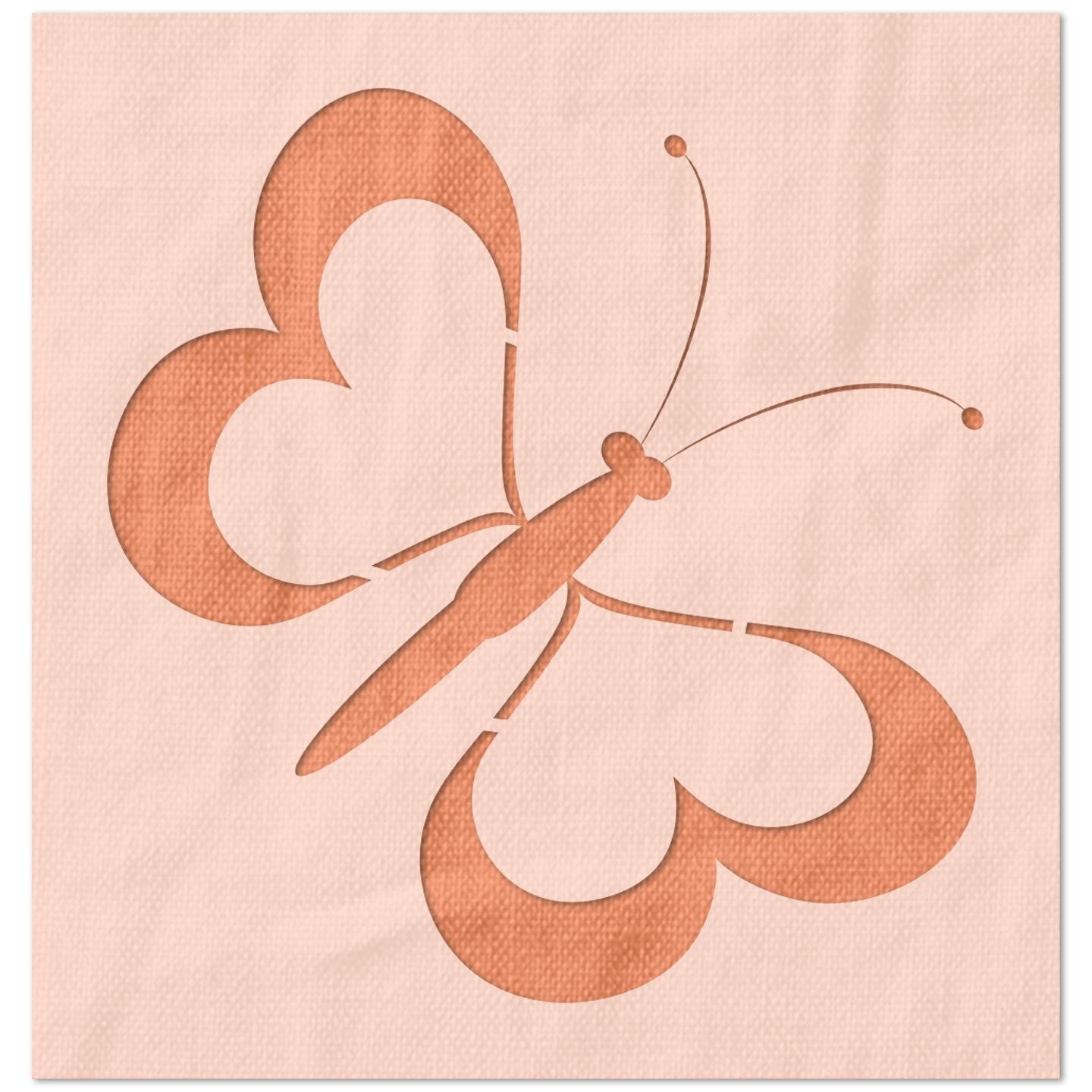 Heart Butterfly Stencil