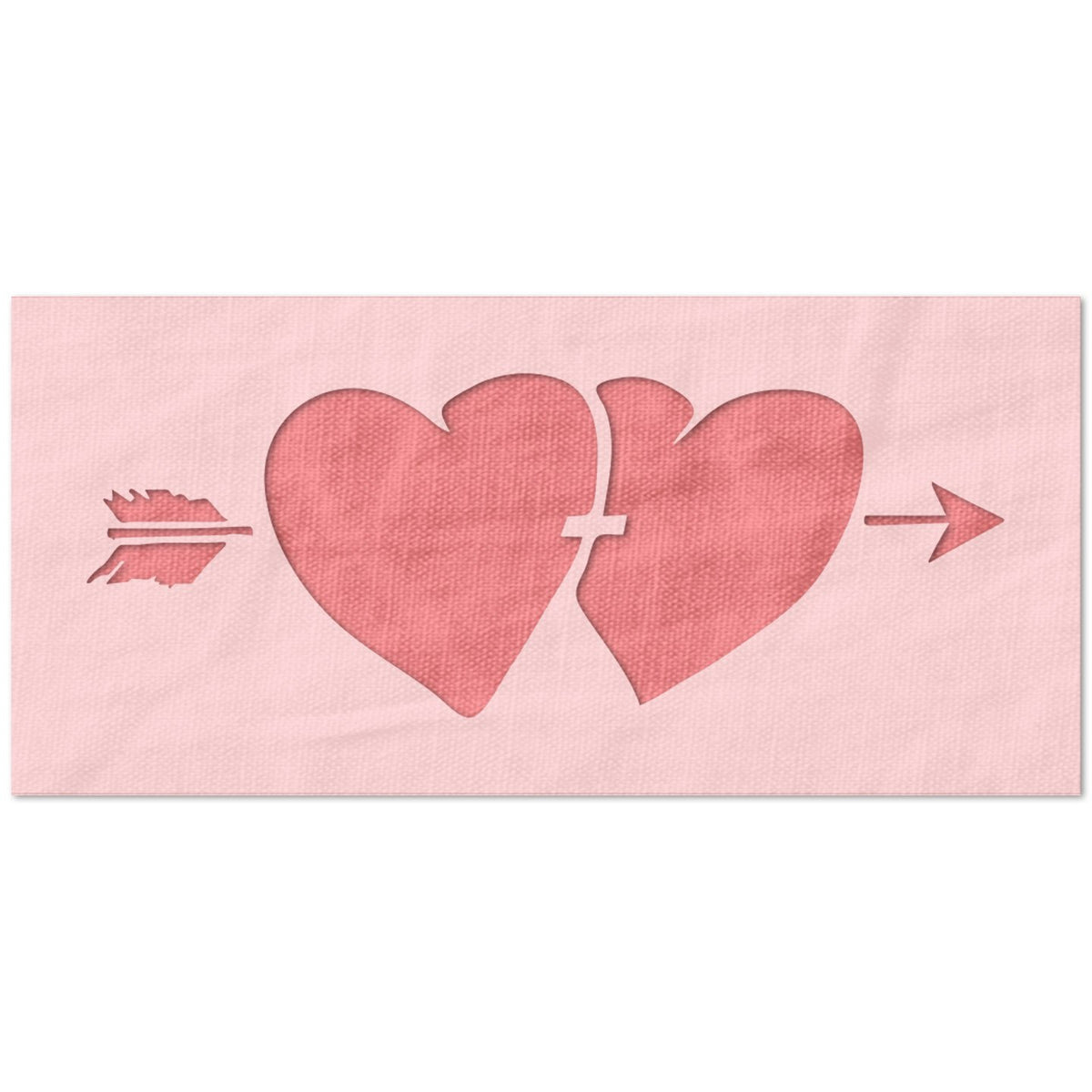 Hearts with Arrow Stencil