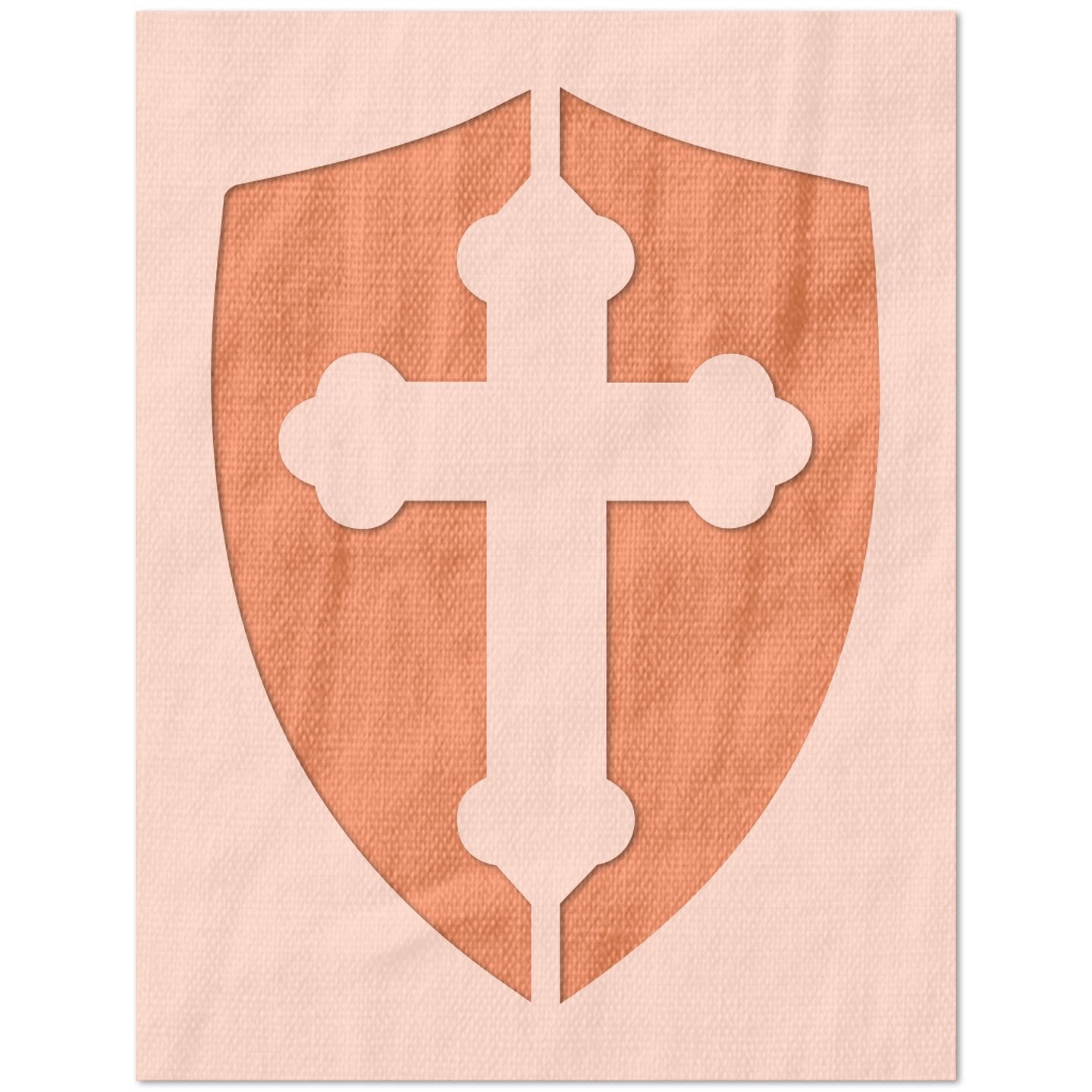 Holy Cross Shield Stencil