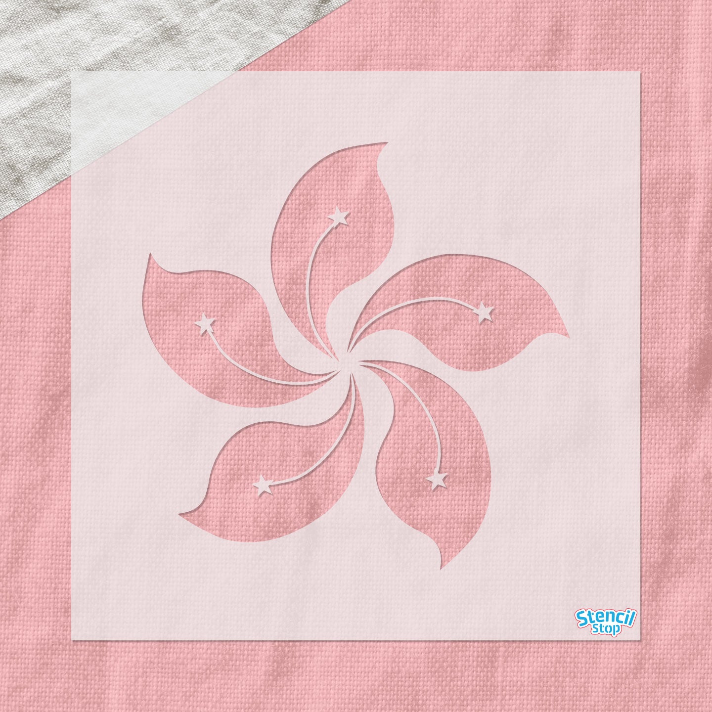 Hong Kong Flag Stencil