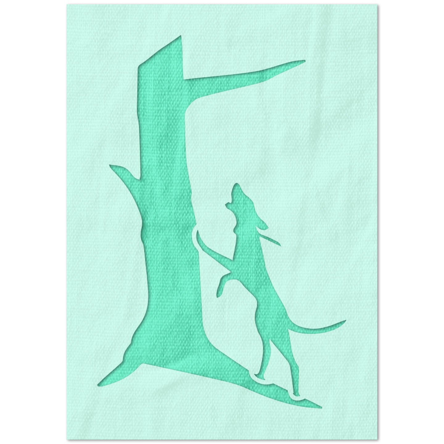 Hunting Dog Tree Stencil