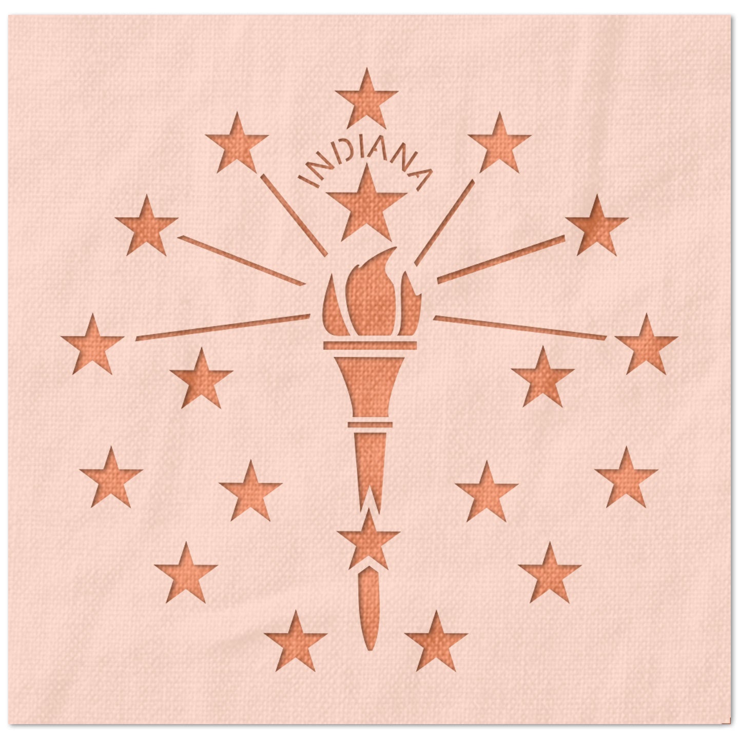 Indiana State Flag Stencil