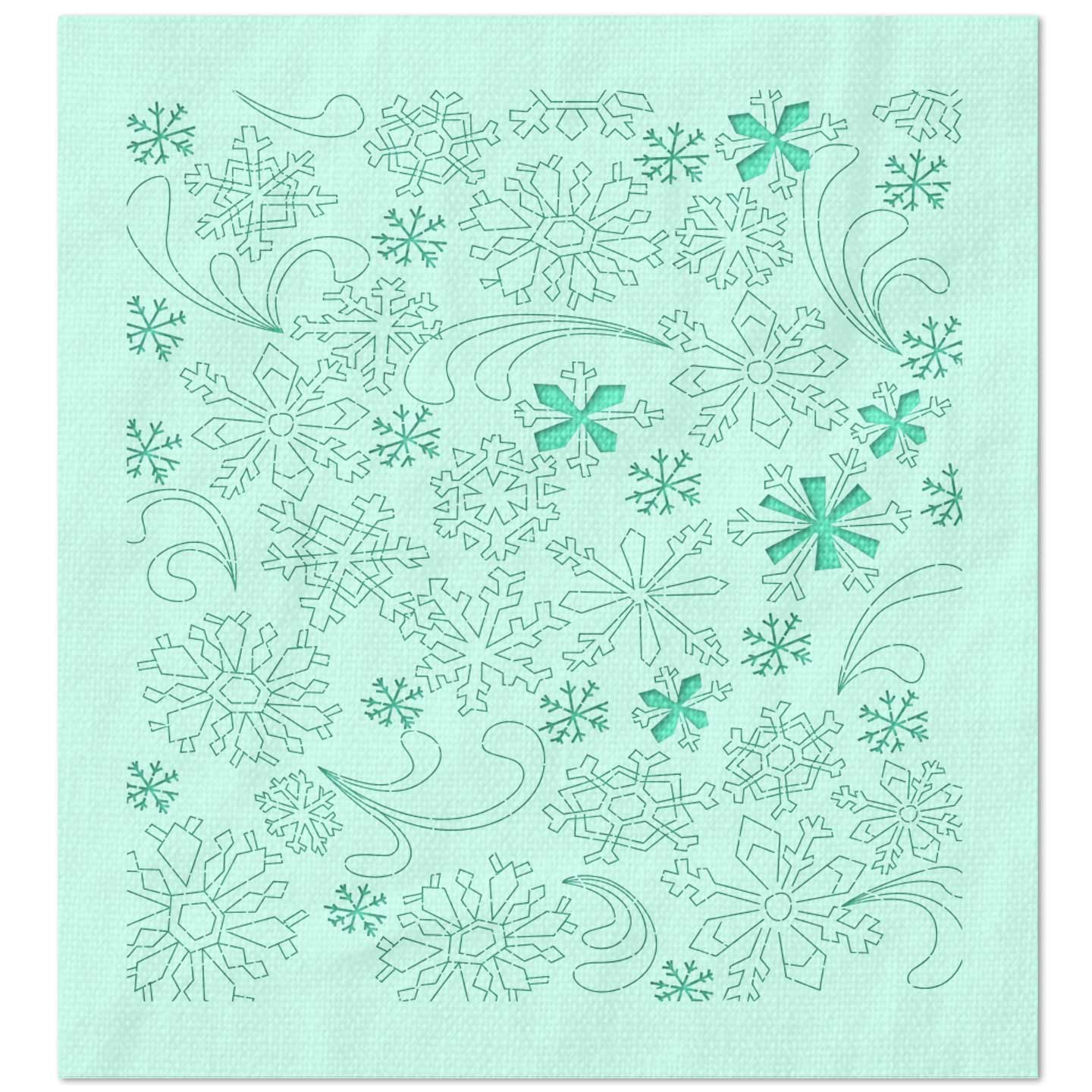 Intricate Snowflake Pattern Stencil