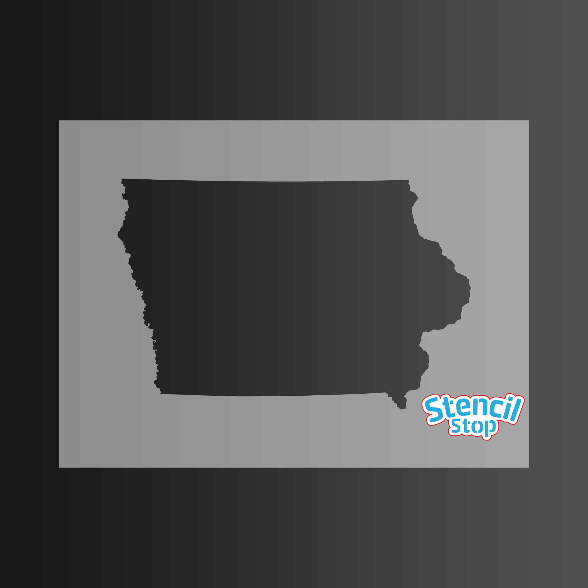 State of Iowa Shape Stencil