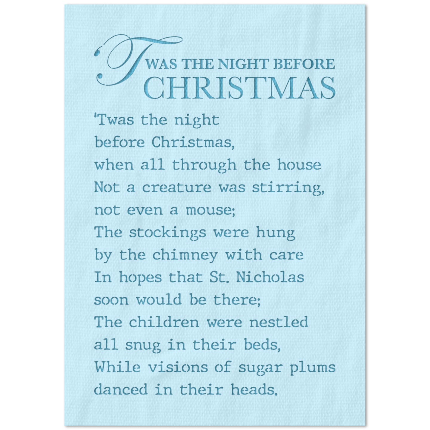 Twas the Night Before Christmas Stencil