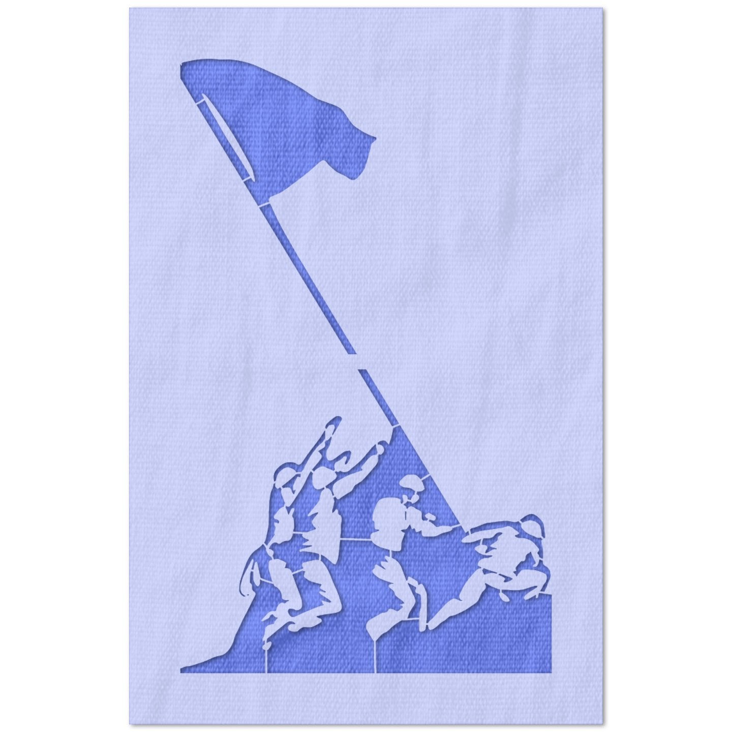 Iwo Jimo Memorial Statue Stencil