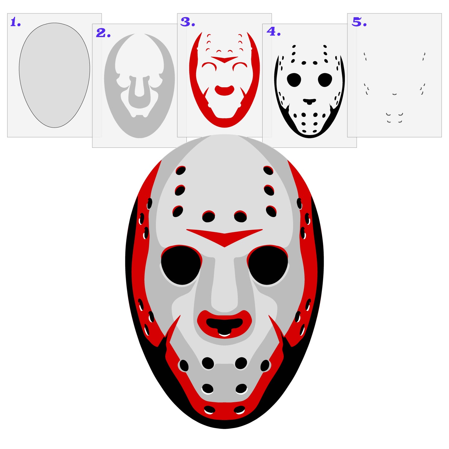 Jason Mask Layered Stencil Set