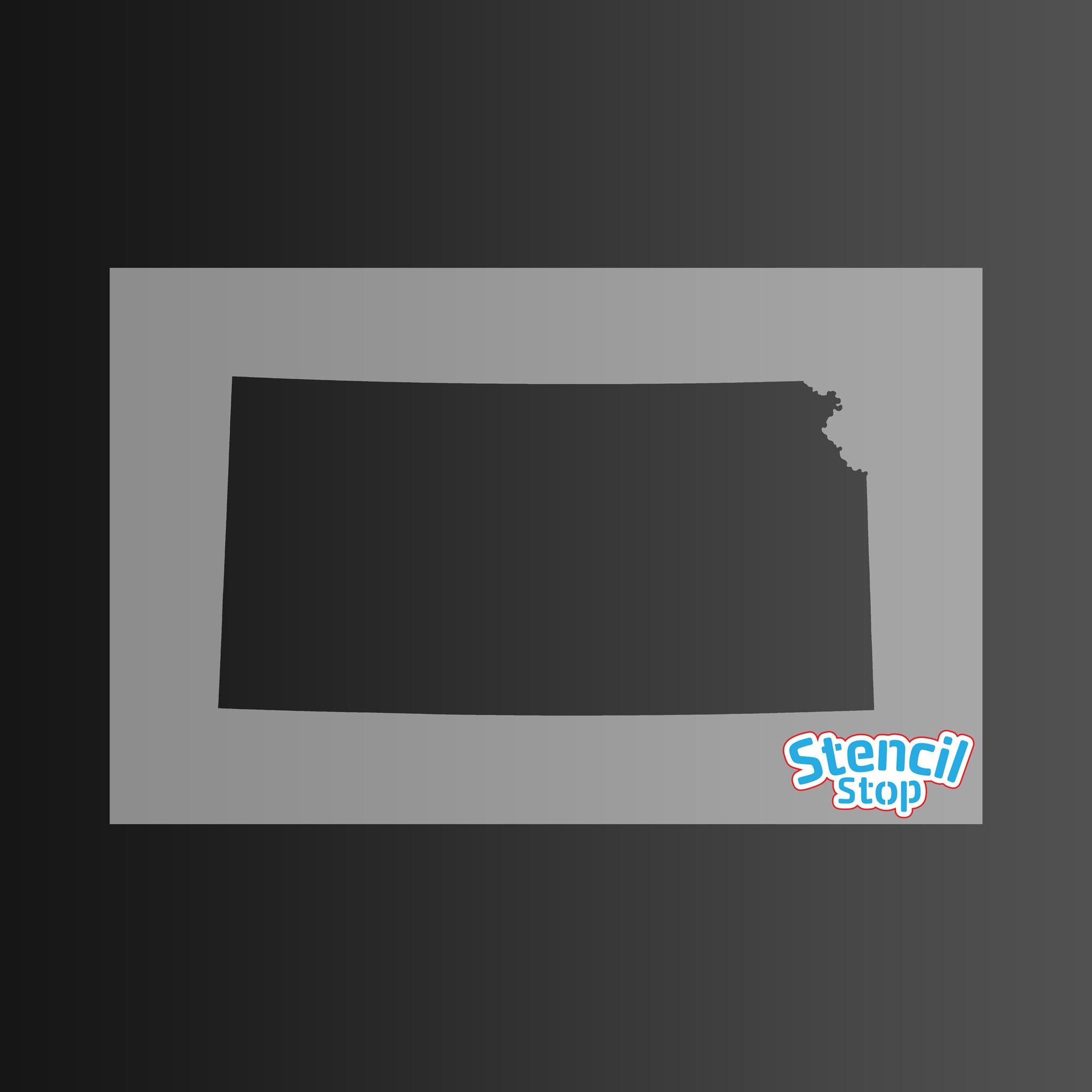 State of Kansas Shape Stencil