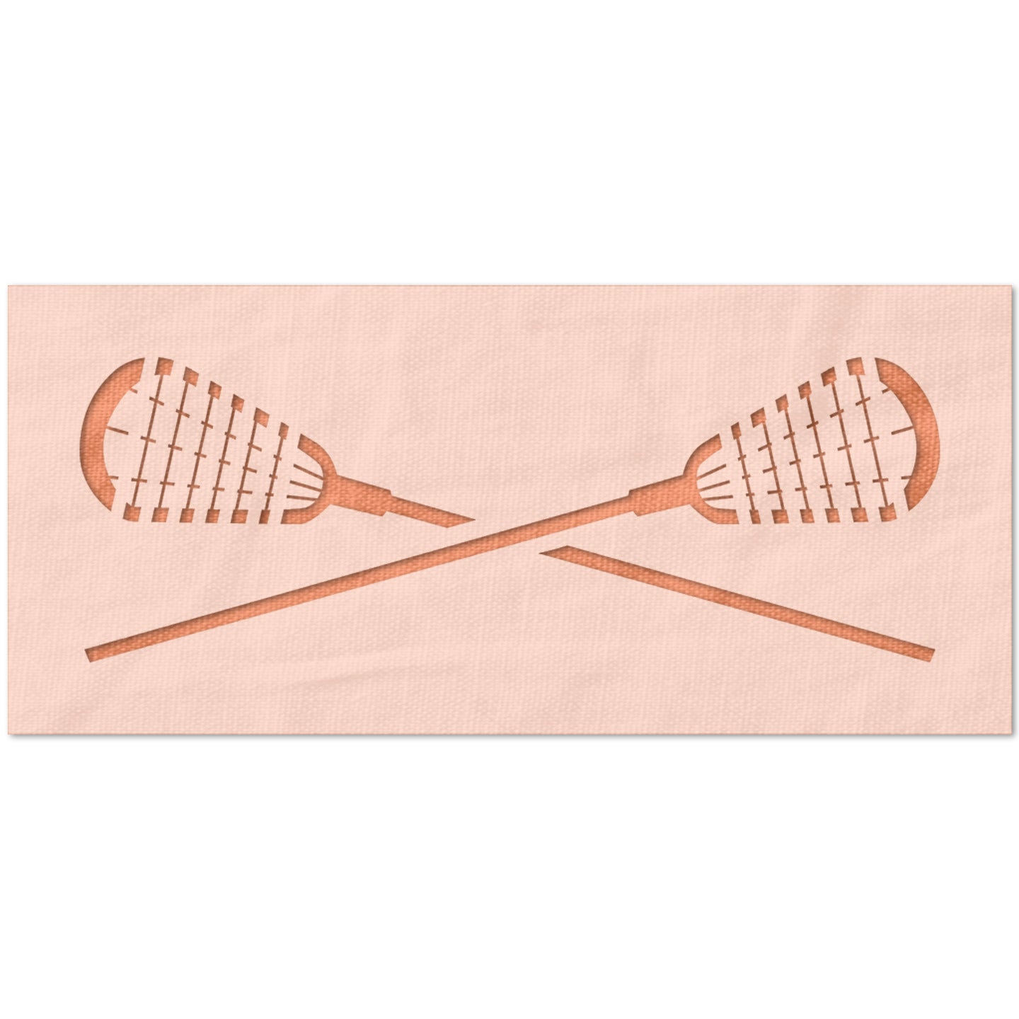 Lacrosse Sticks Crossed Stencil