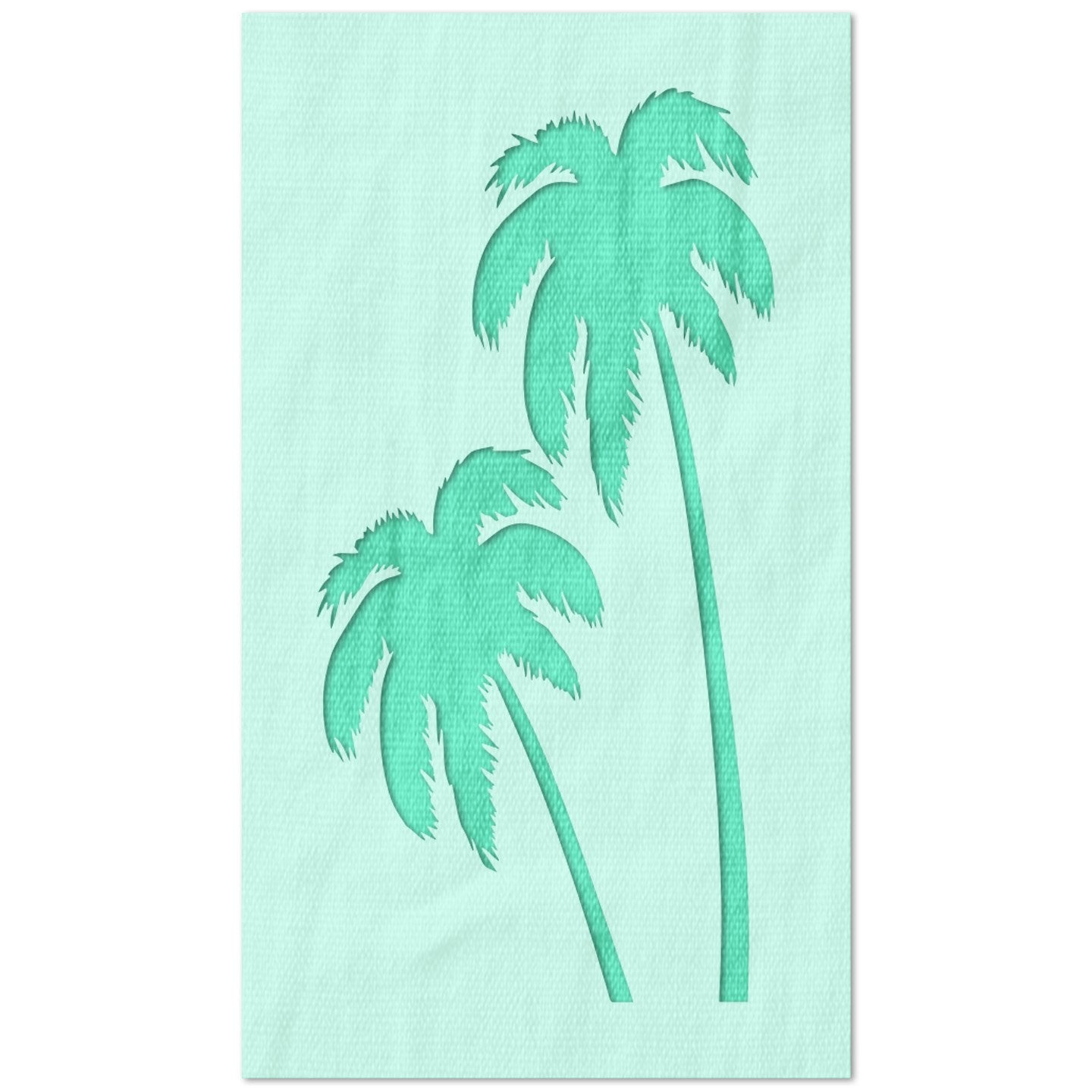 Leaning Palm Trees Stencil