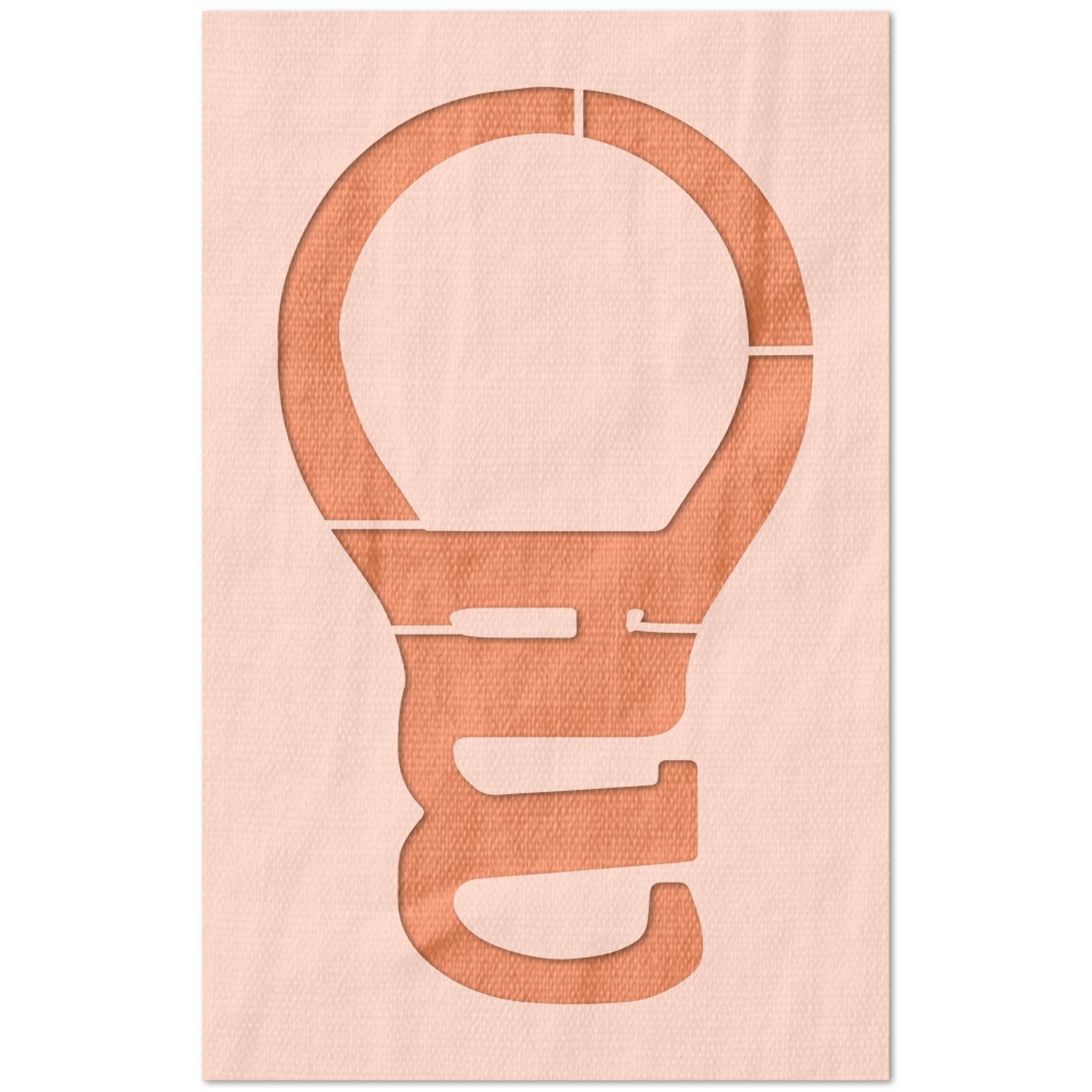 Lightbulb Shape Stencil