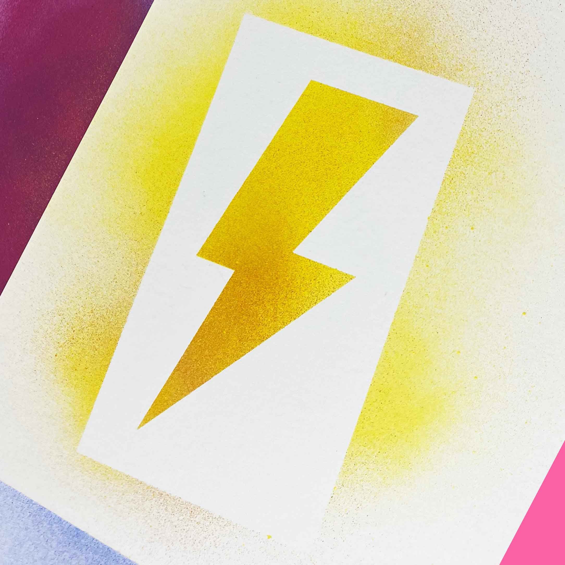 Lightning Bolt Stencil