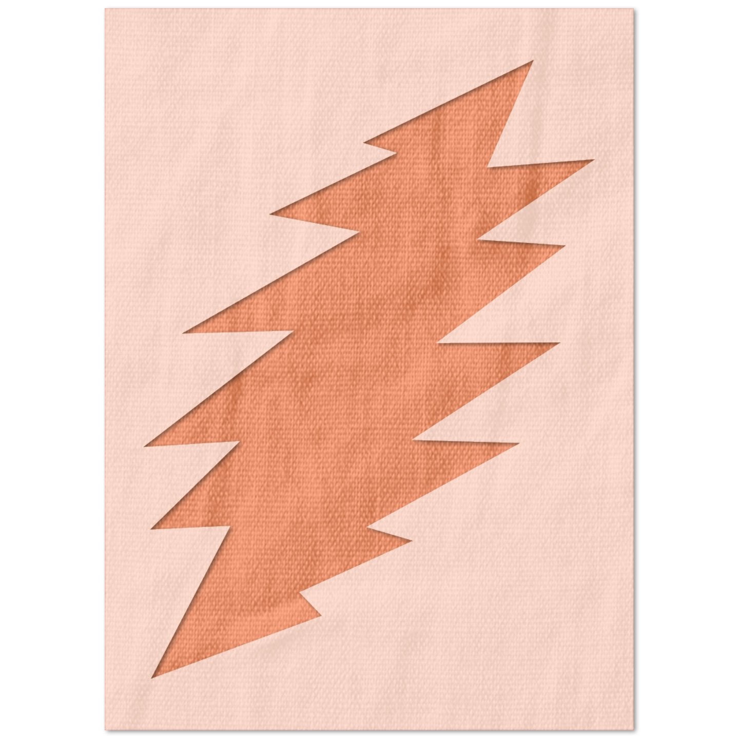Lightning Bolt Sign Stencil