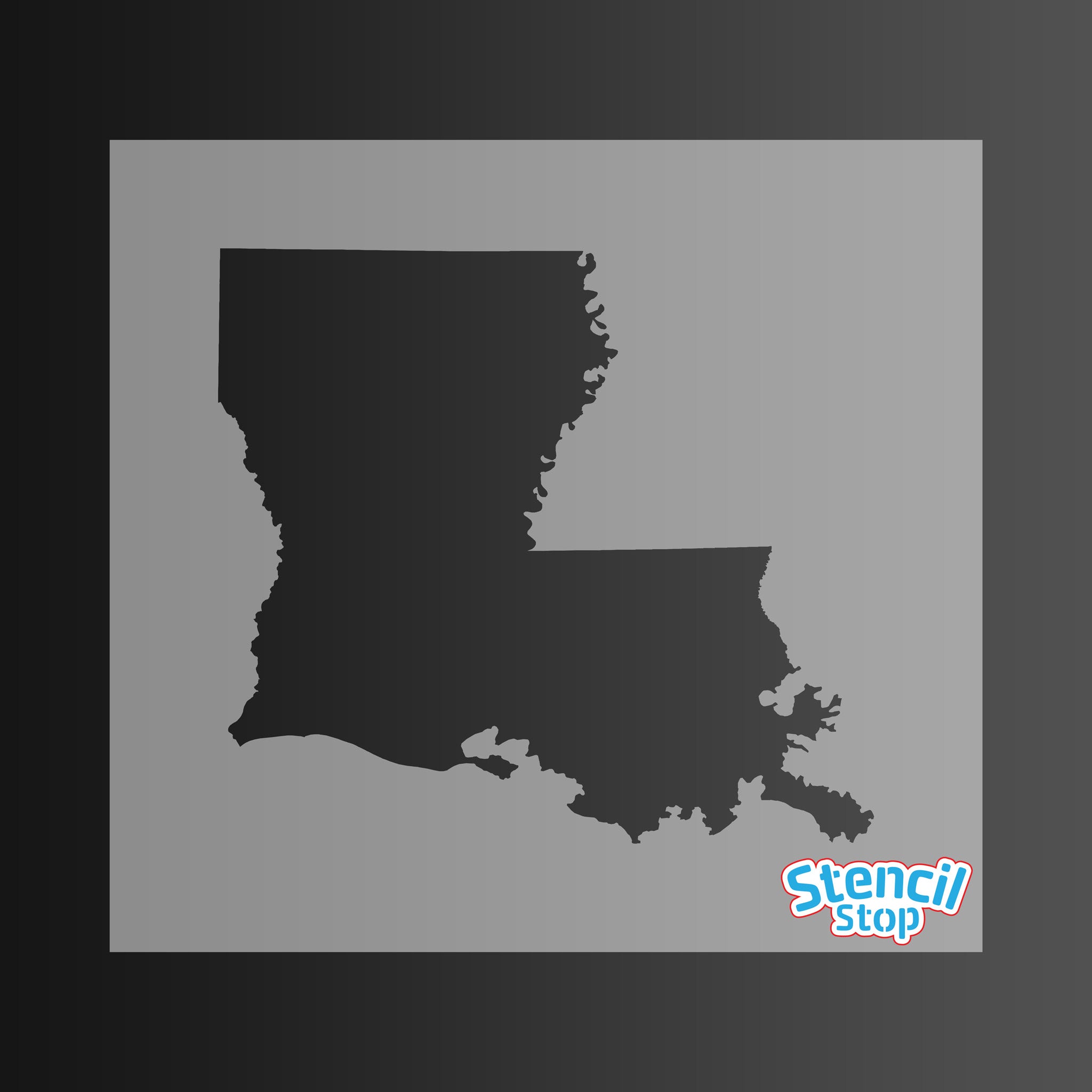State of Louisiana Shape Stencil