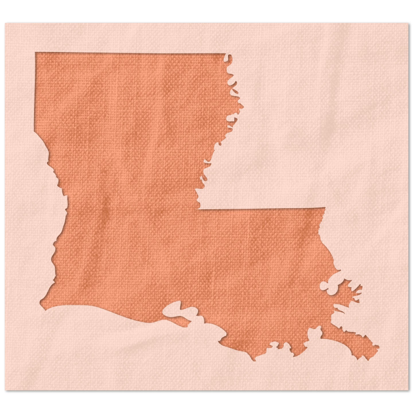 Louisiana State Outline Stencil