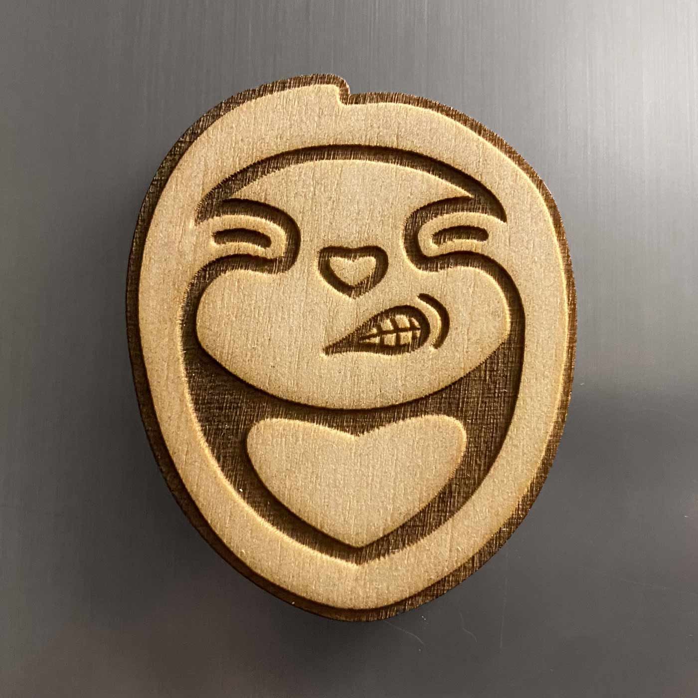Love Sloth Wooden Fridge Magnet