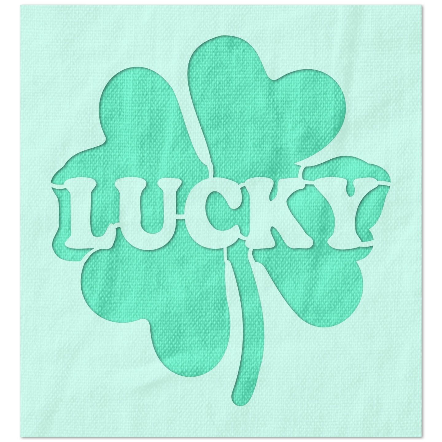 Lucky Four Ceaf Clover Stencil