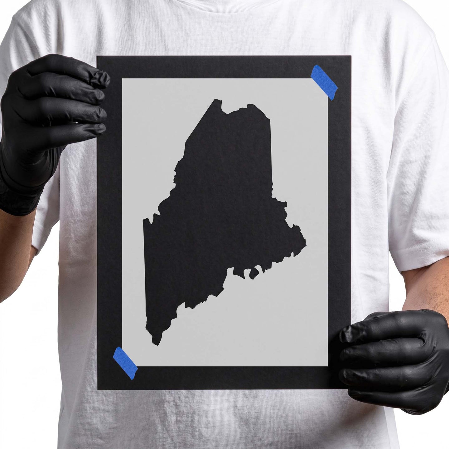 Maine State Outline Stencil