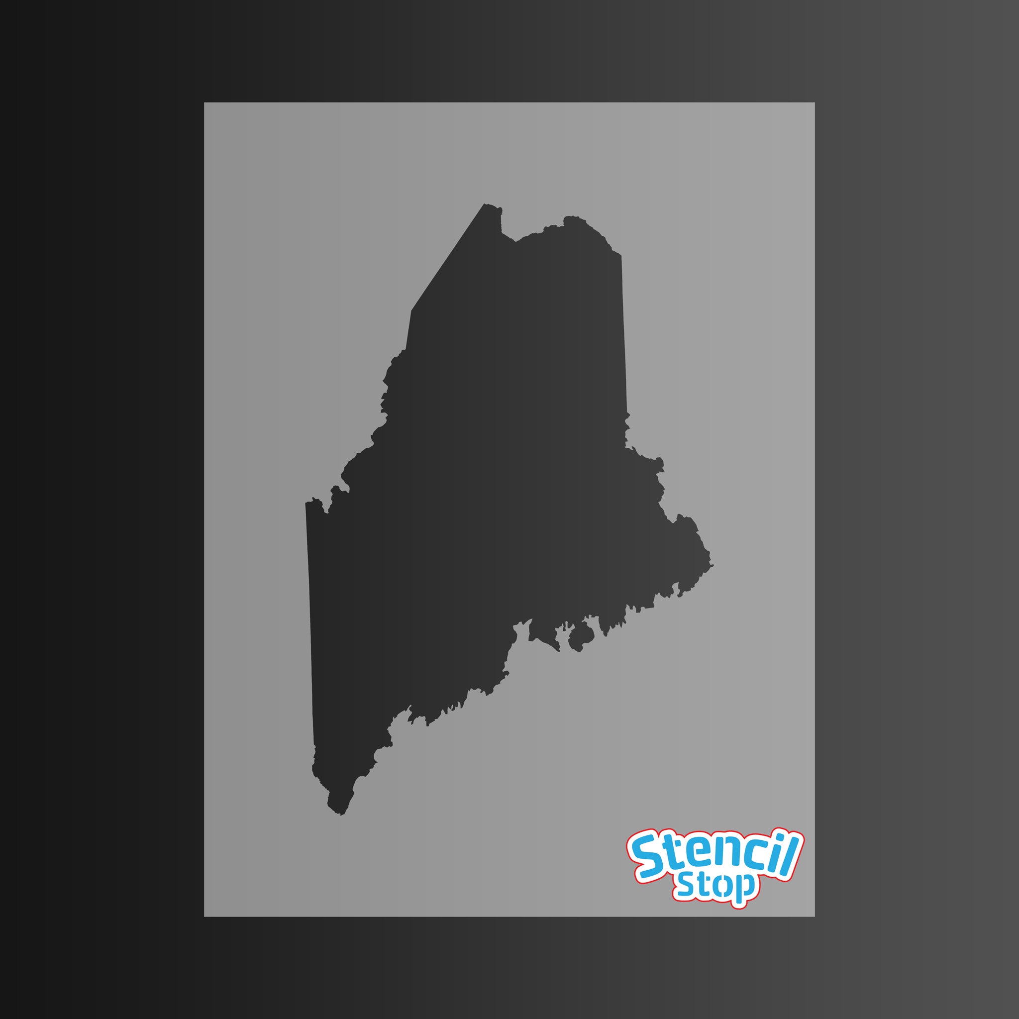 State of Maine Shape Stencil
